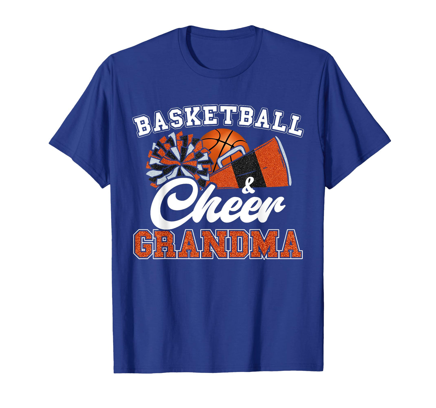 Proud Basketball & Cheer Grandma Cheerleader G-Ma Orange T-Shirt