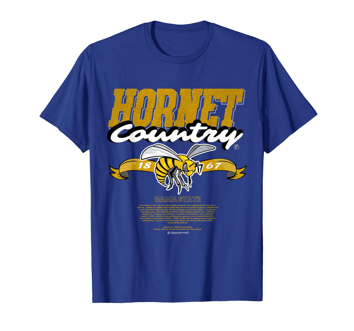 Alabama State University - ASU Hornet Country - HBCU Mascot T-Shirt