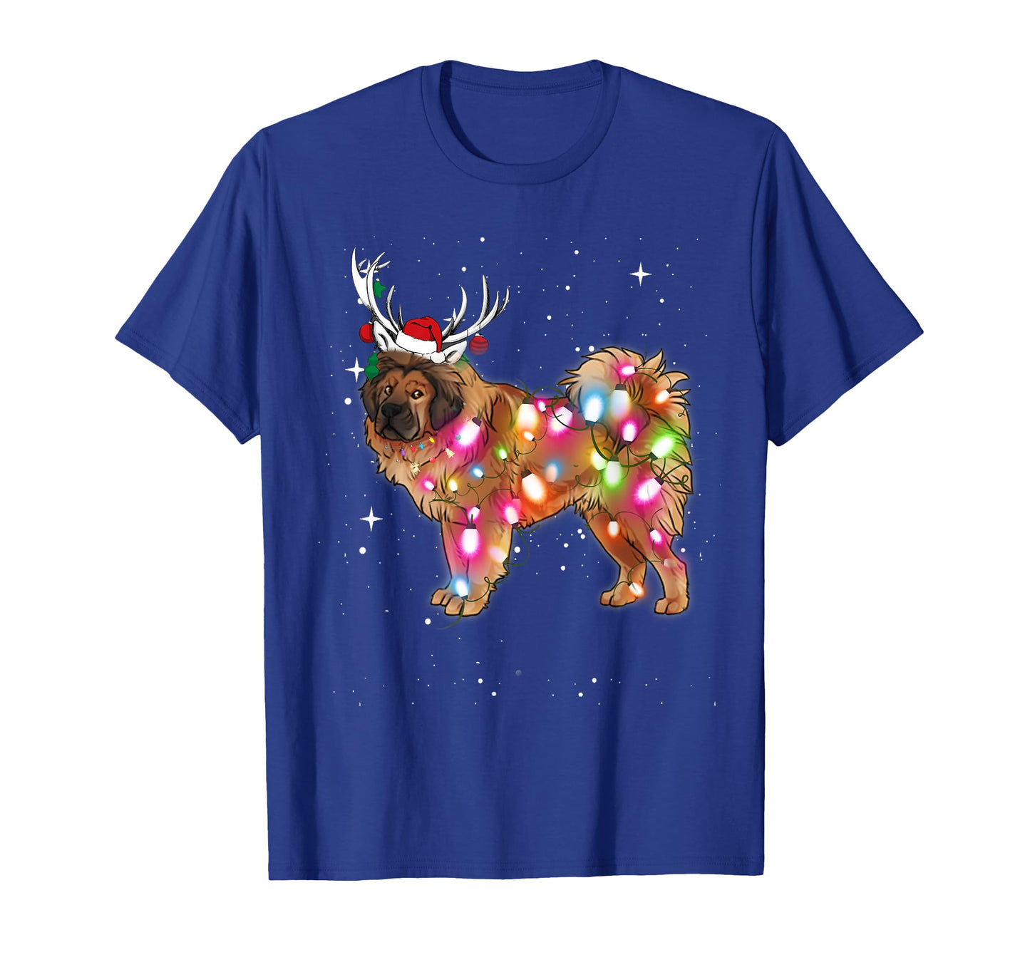 Christmas Lights Tibetan Mastiff Dog T-Shirt