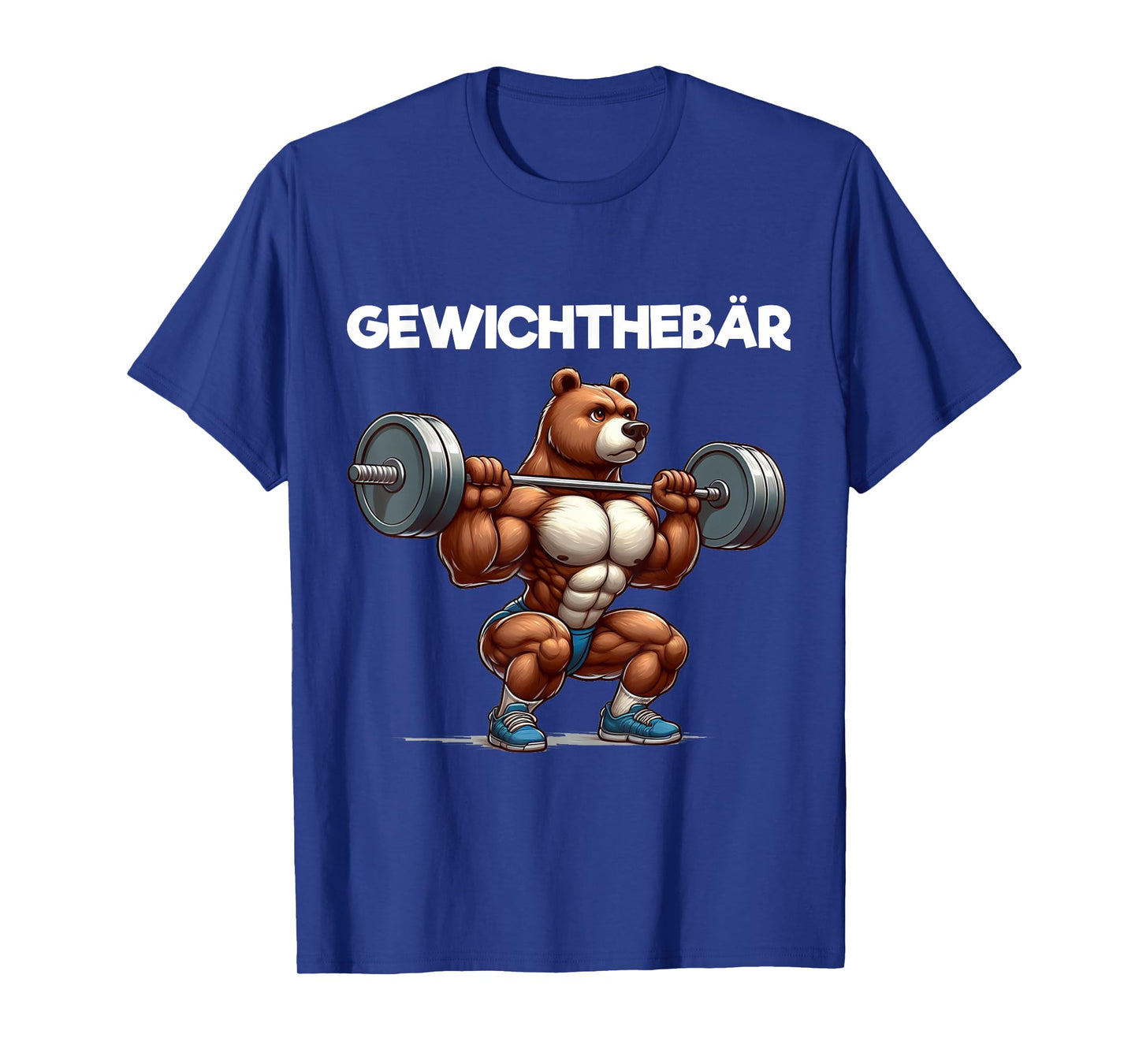 Weight Lifting Bear, Fitness Gym Bear, Brown Bear, Bodybuilding T-Shirt