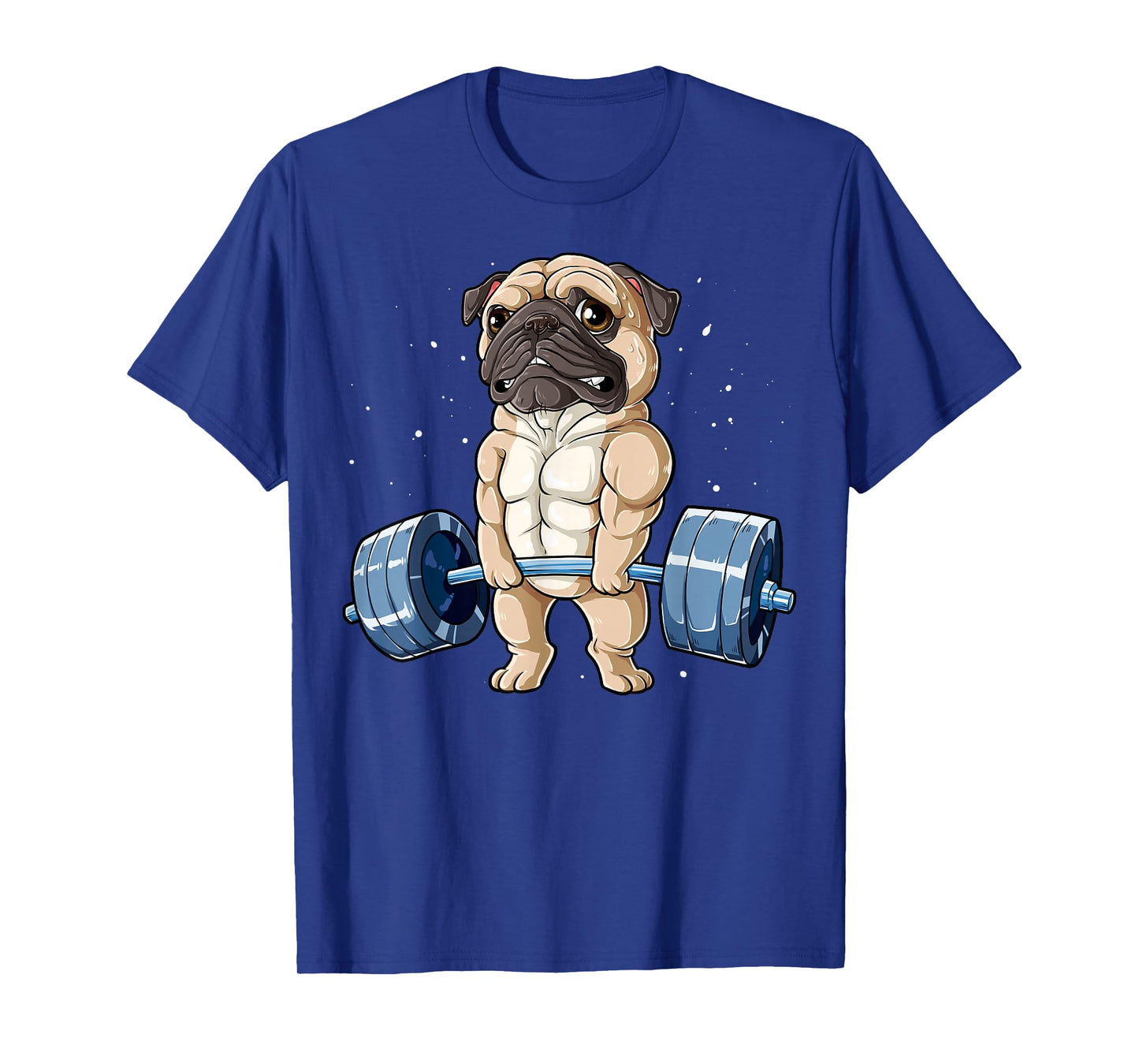 Pug Weightlifting Funny Deadlift Men Fitness Gym Workout Tee T-Shirt