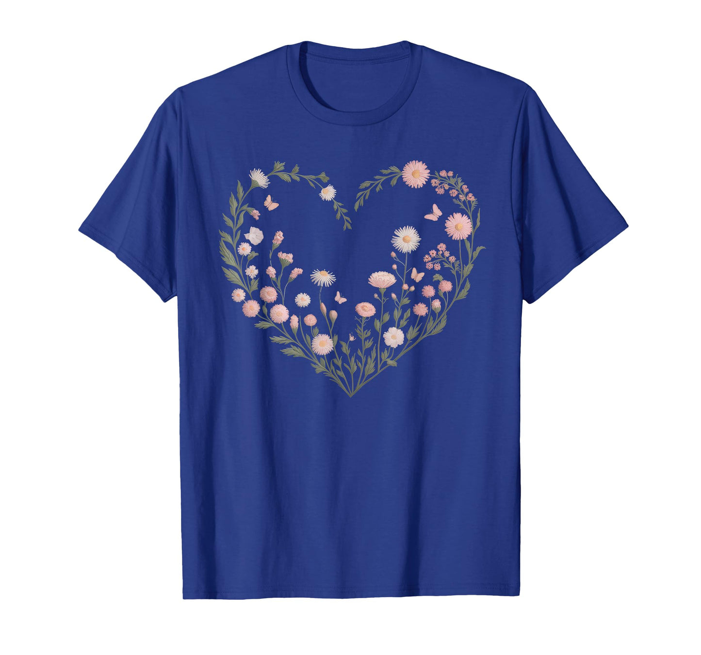 Floral Women TShirt Vintage Boho Wildflower Botanical Flower T-Shirt