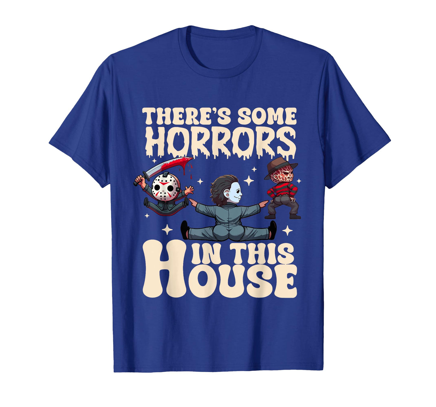 There's Some Horrors In This House Ghost Pumpkin Halloween T-Shirt