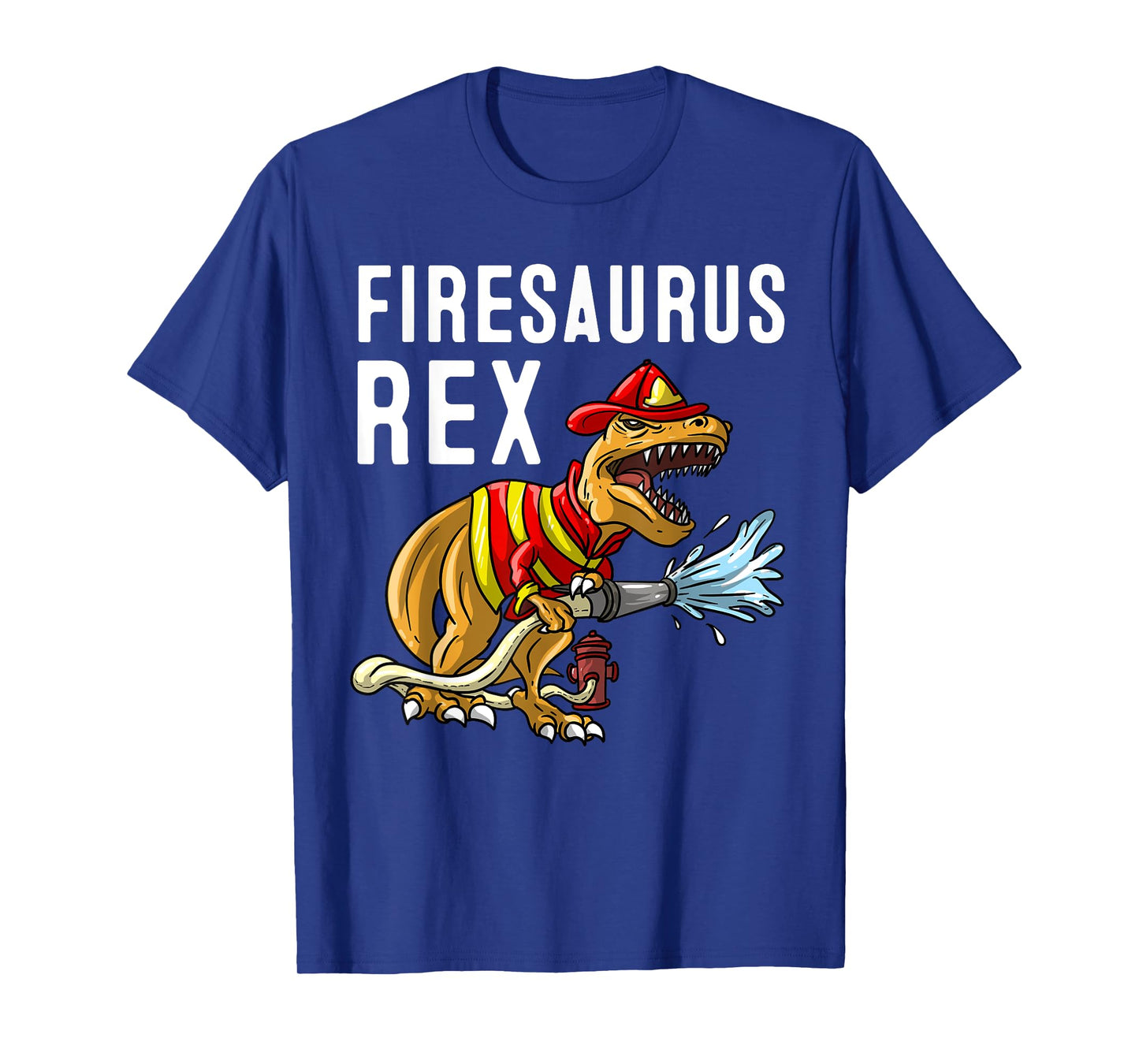 Funny Firemen Firefighter Gift Dino Boys Cool Firesaurus Rex T-Shirt