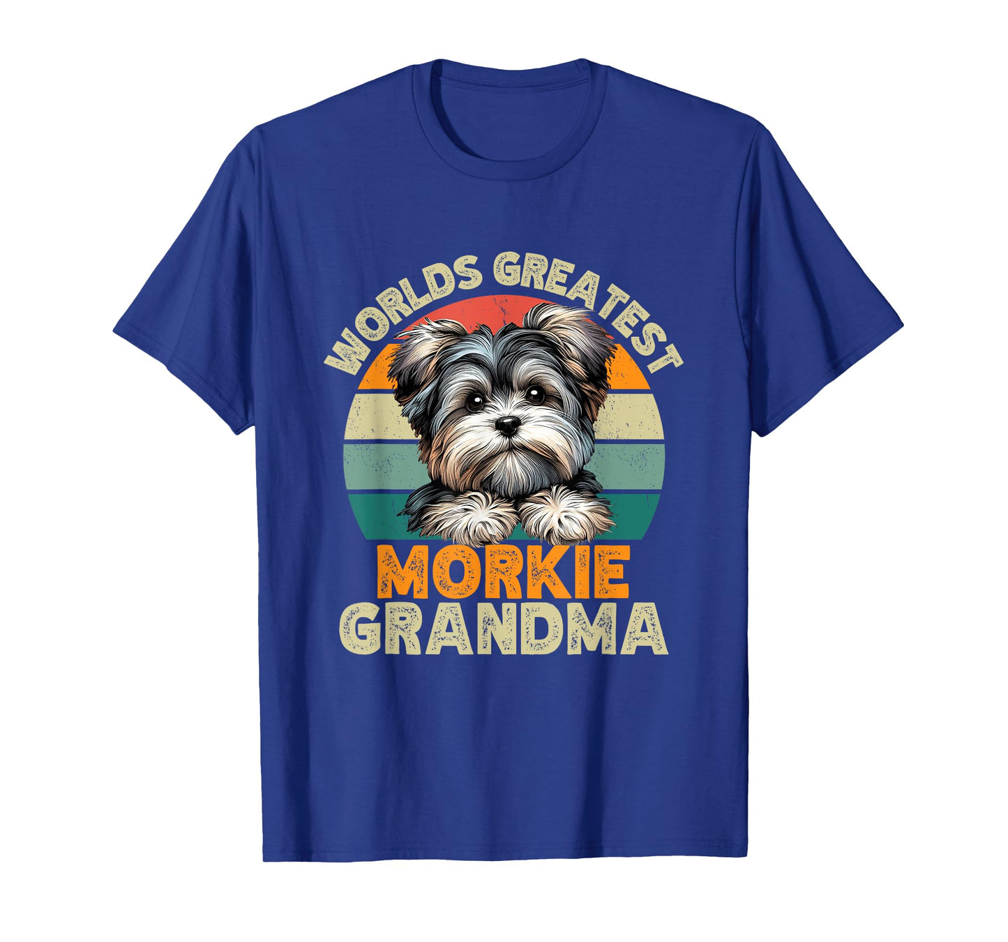 Worlds Greatest Morkie Dog Grandma Funny Retro Dogs Owner T-Shirt for Men Women