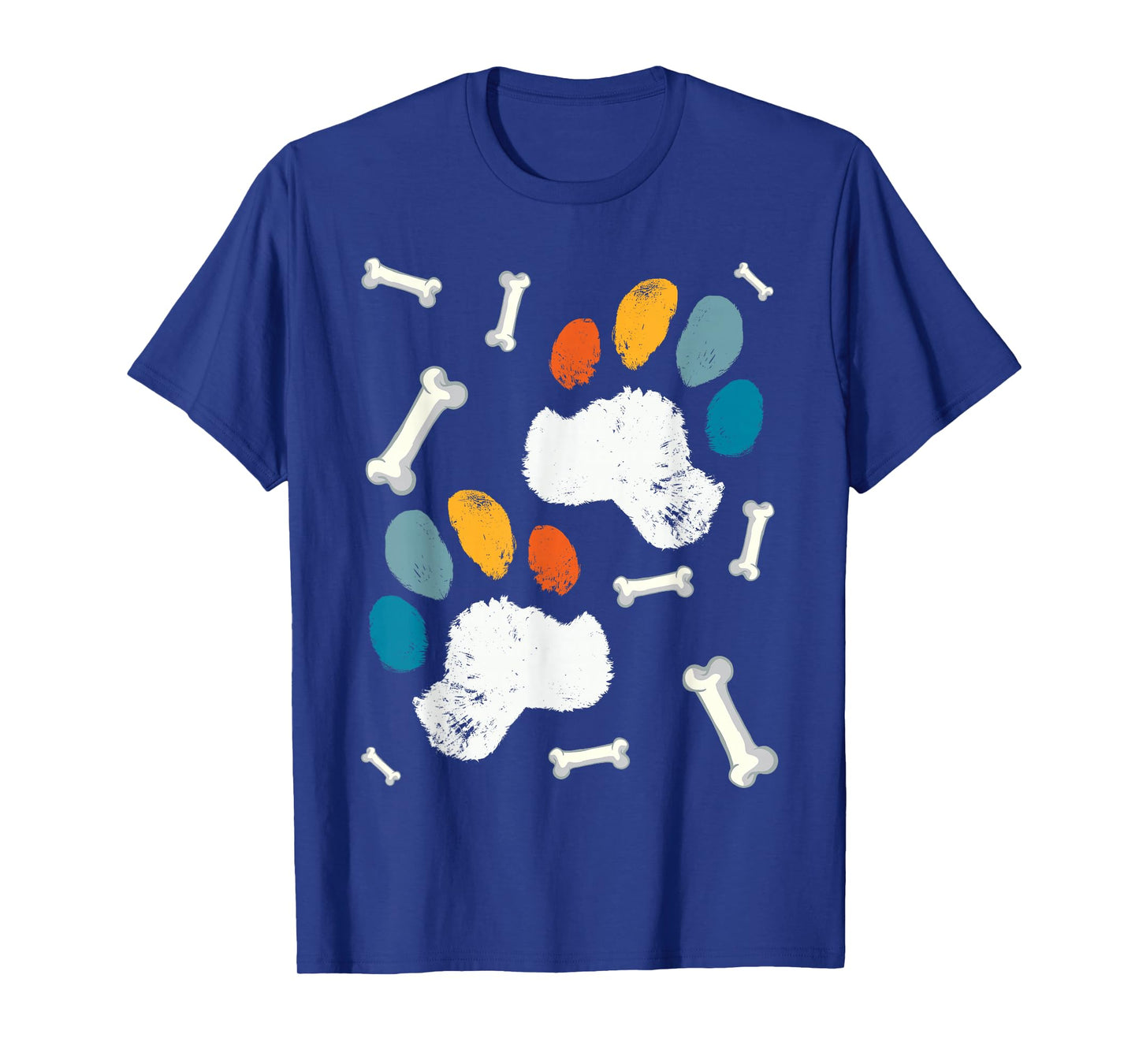 Vintage Dog Puppy Dog Paw Print Dog Love Pet Paw T-Shirt