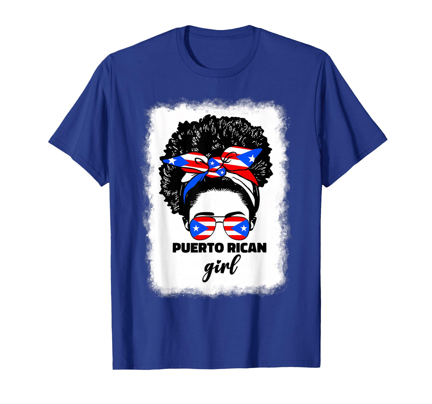 Black Afro Puerto Rican Girl Woman Girls Puerto Rico PR Flag T-Shirt