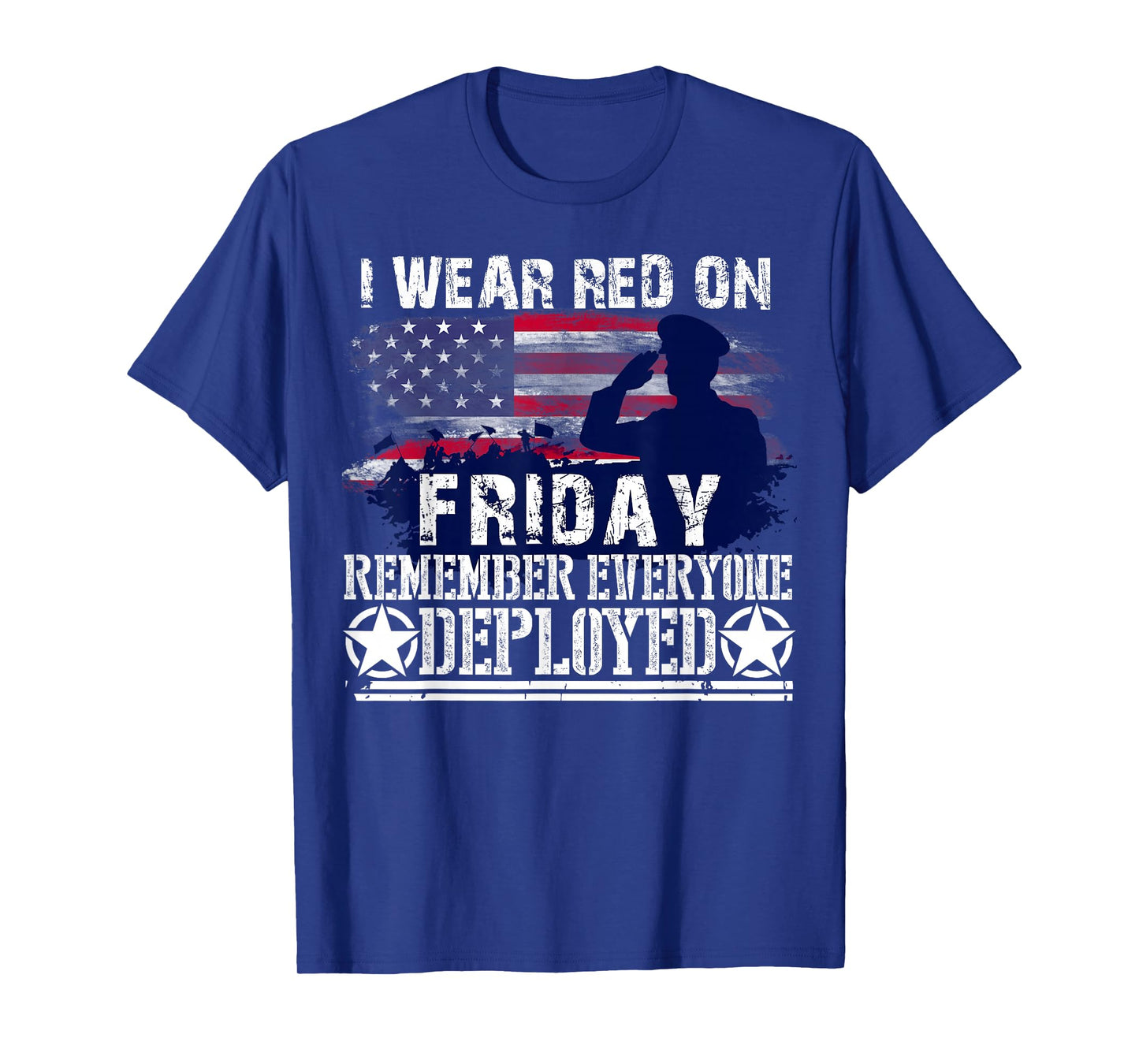 I Wear Red On Friday Remember Everyone Deployed American T-Shirt