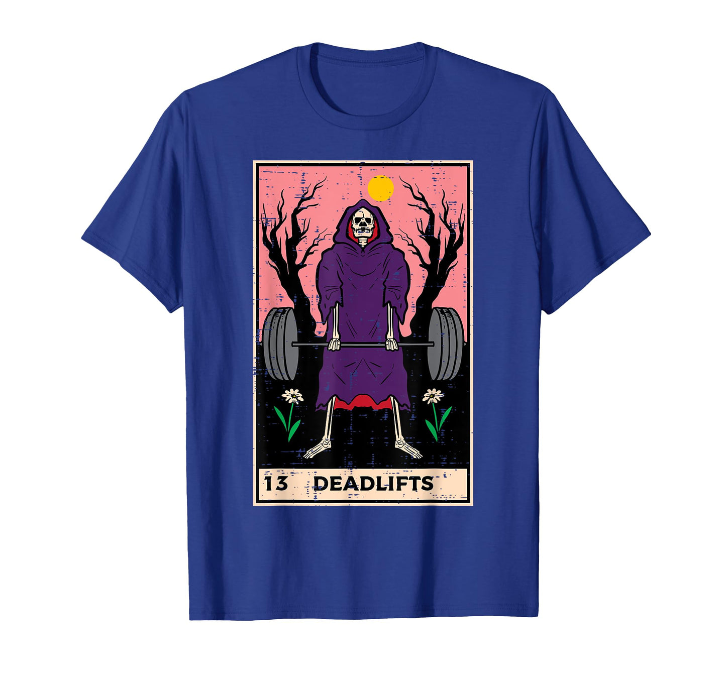 Gym Grim Reaper Tarot Deadlift Fun Workout Fitness Women Men T-Shirt