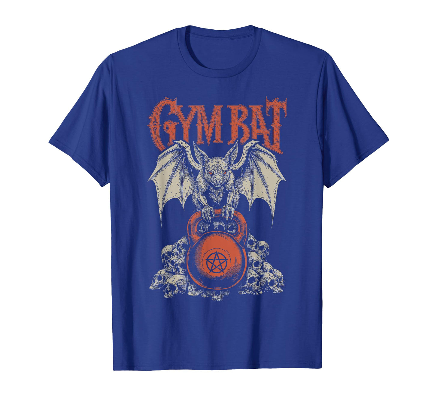 Goth Gym Bat Gothlete Funny Gothic Fitness Occult Kettlebell T-Shirt