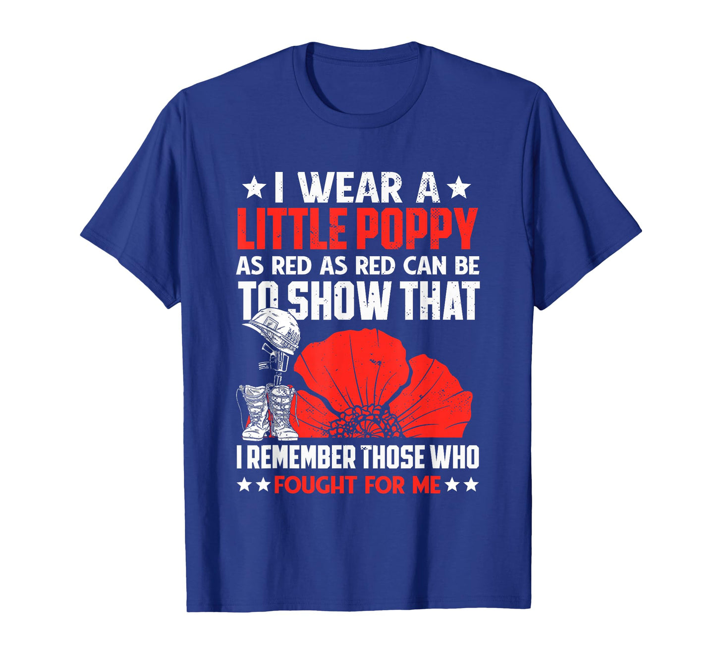 Veterans Day USA Memorial Lest We Forget Red Poppy Flower T-Shirt