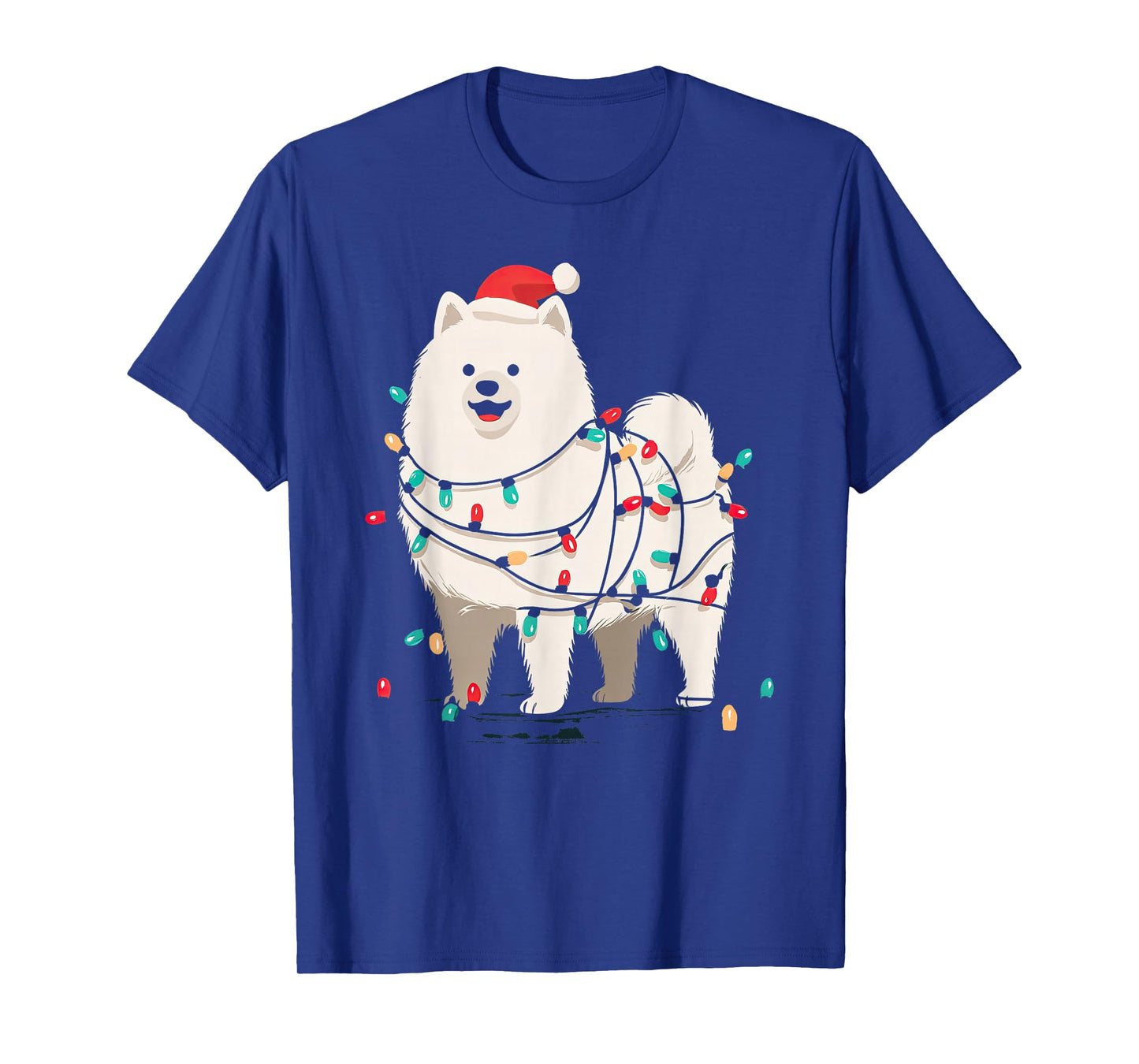 Funny American Eskimo Christmas Graphics Dog Lights Lover T-Shirt