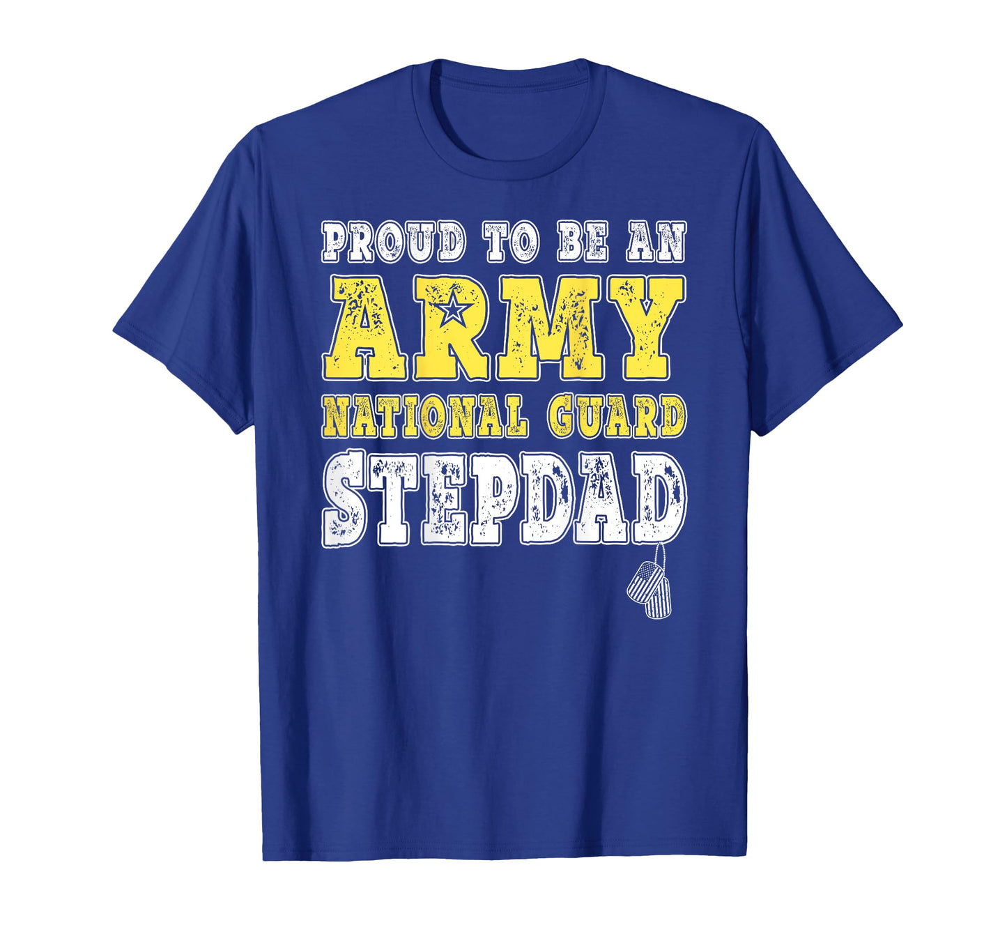 Mens Proud To Be An Army National Guard Stepdad Military Step-Dad T-Shirt