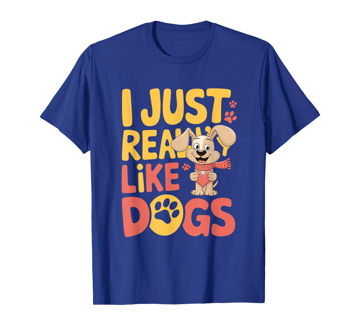 I Just Really Like Dogs Cute Cartoon Puppy Heart Hat T-Shirt