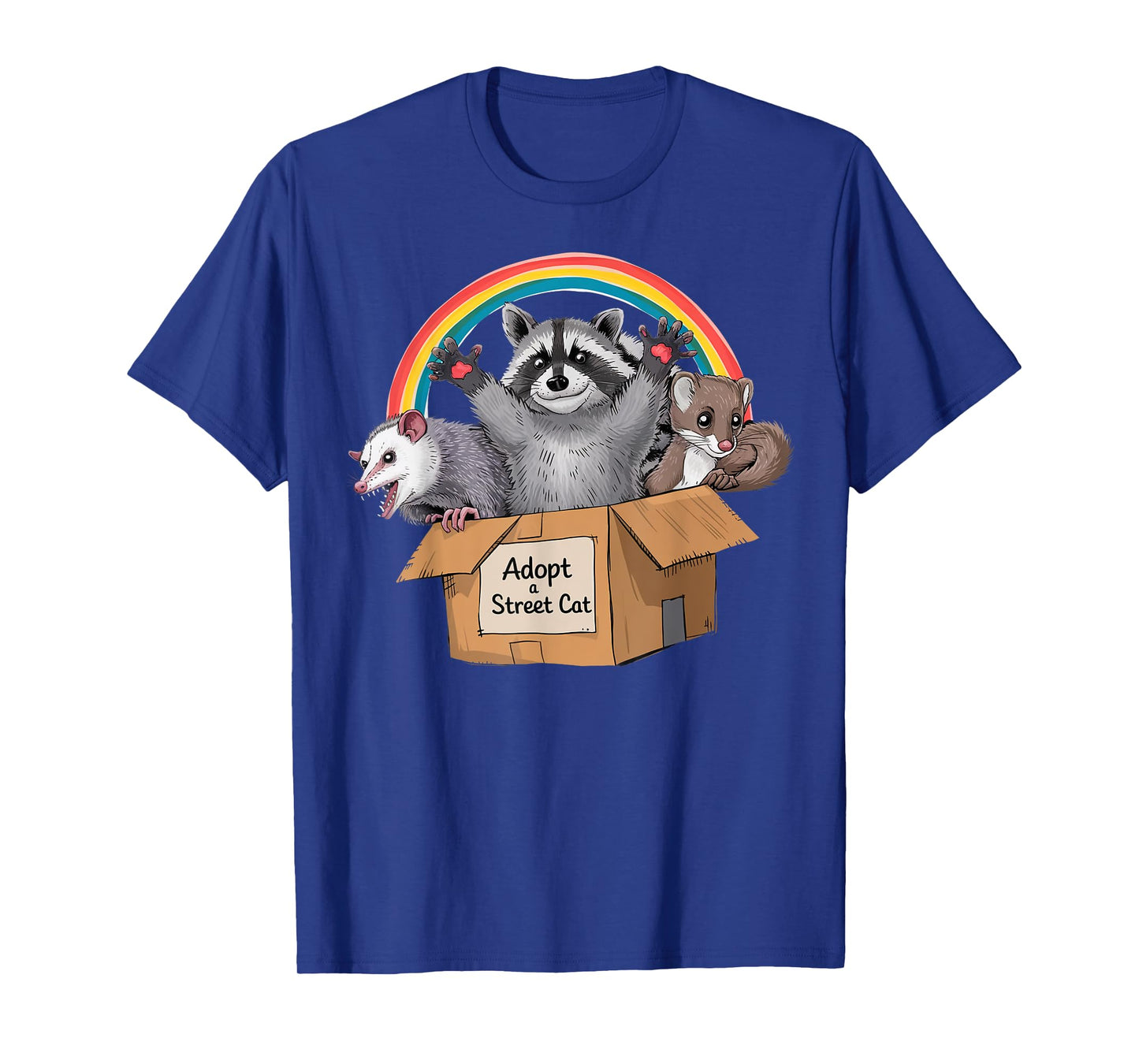 Adopt A Street Cat Opossum Raccoon Skunk Gifts Men Women Kid T-Shirt