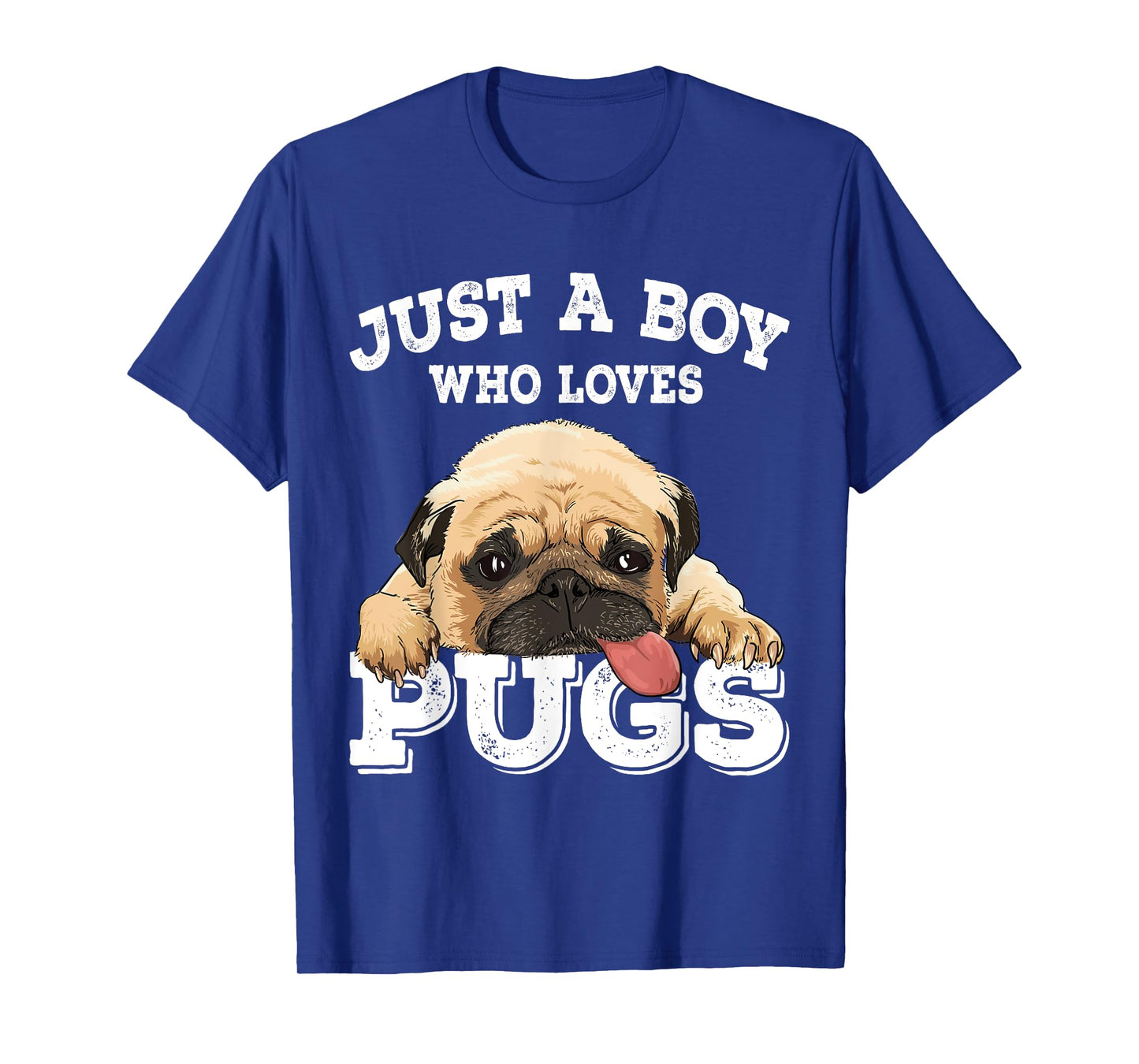 Just a Boy who Loves Pugs Funny Pug Lover Gift for Boys T-Shirt