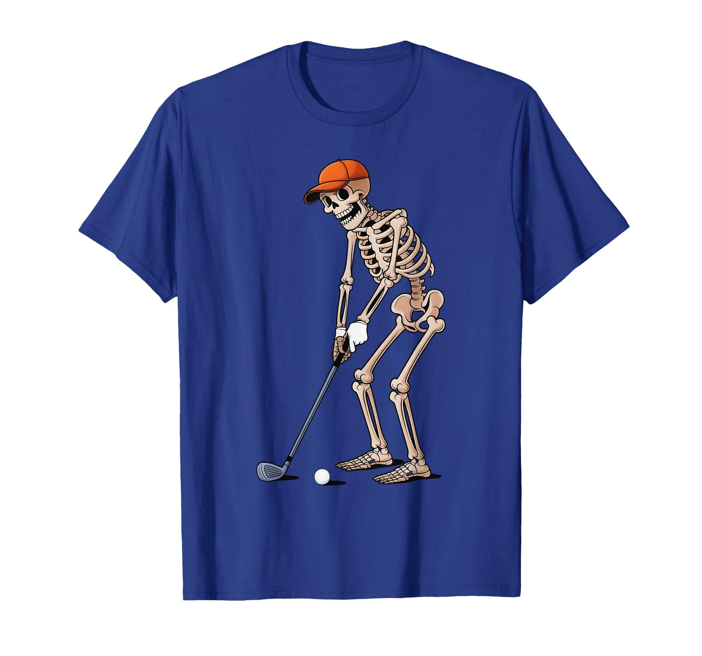 Funny Skeleton Golf Player Golfer Men Dad Halloween T-Shirt