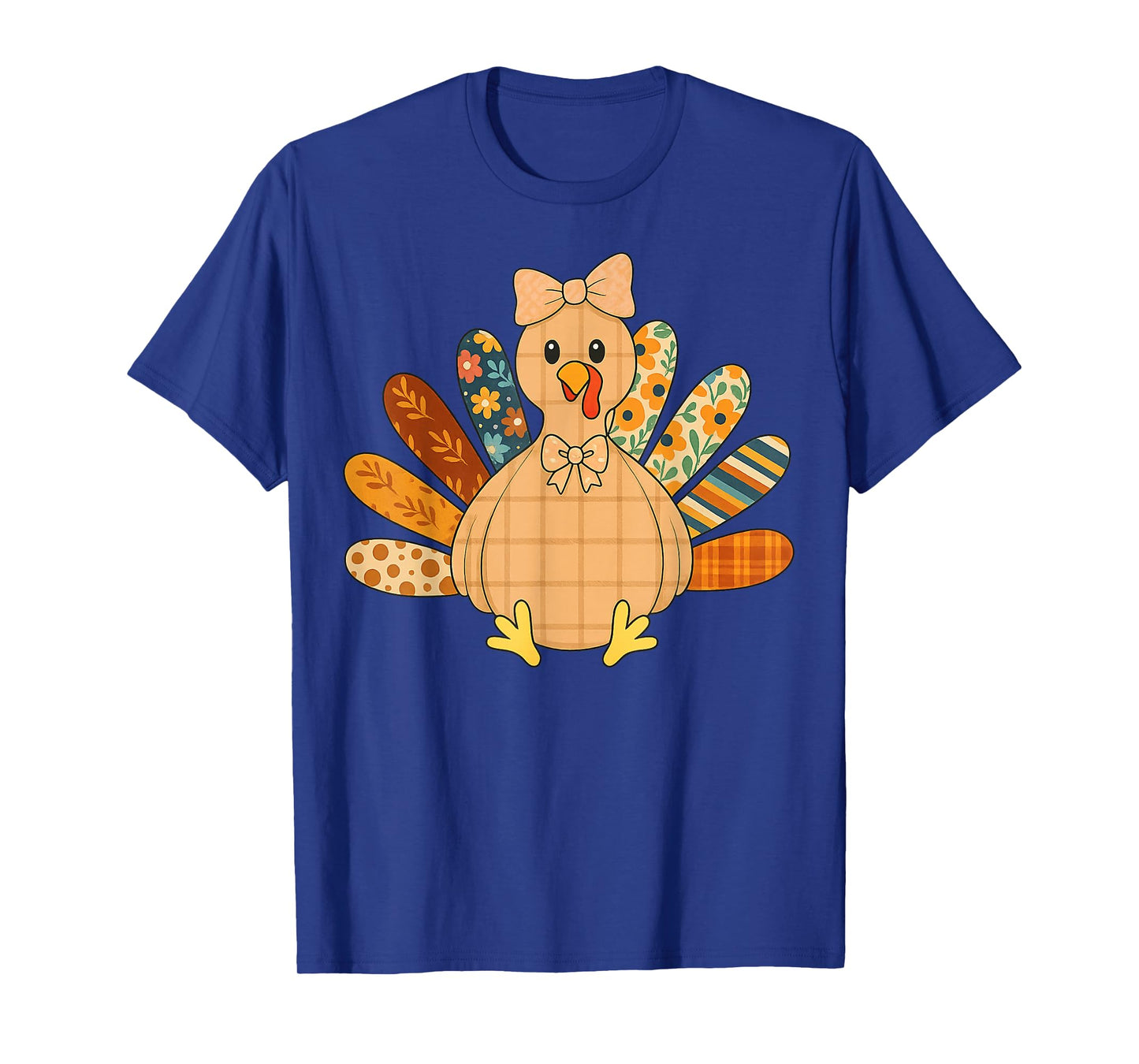Funny Turkey Thanksgiving Vintage Boho Floral Fall Vibes T-Shirt