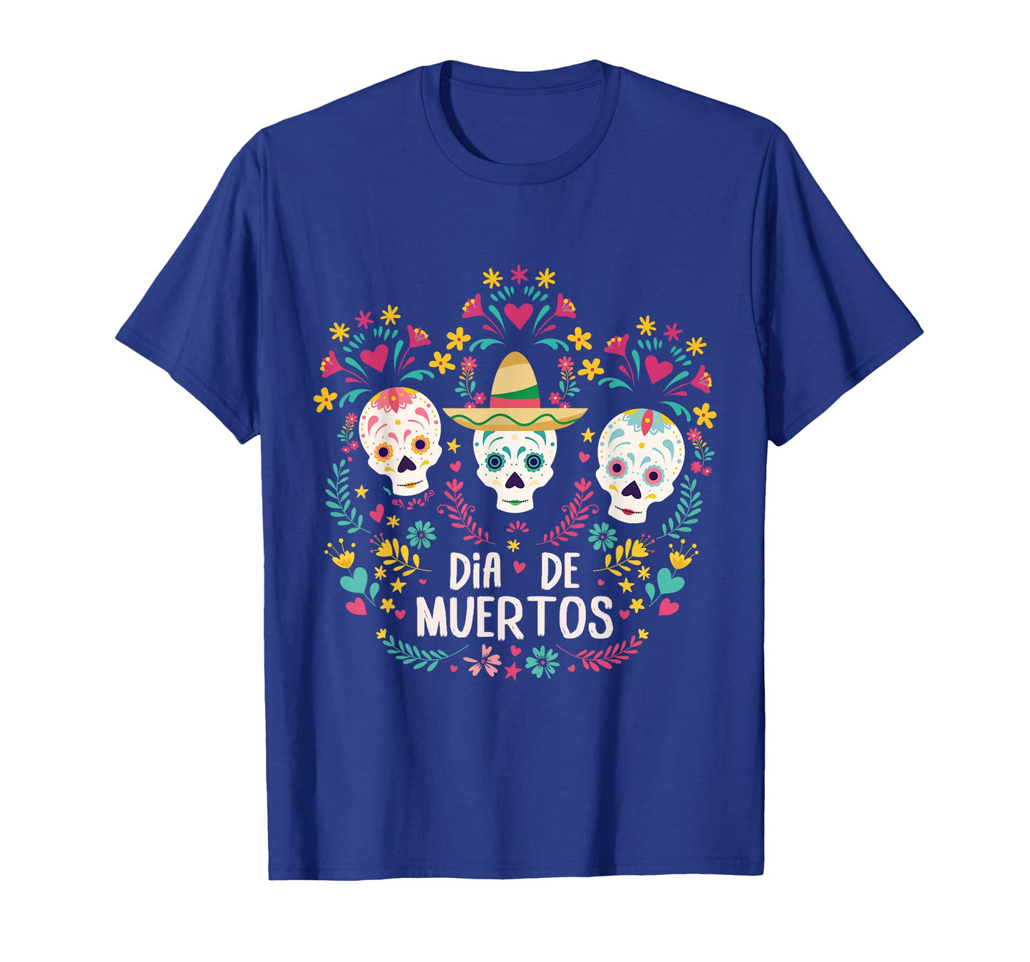 Dia De Muertos Skeleton Head Sugar Bone Halloween T-Shirt