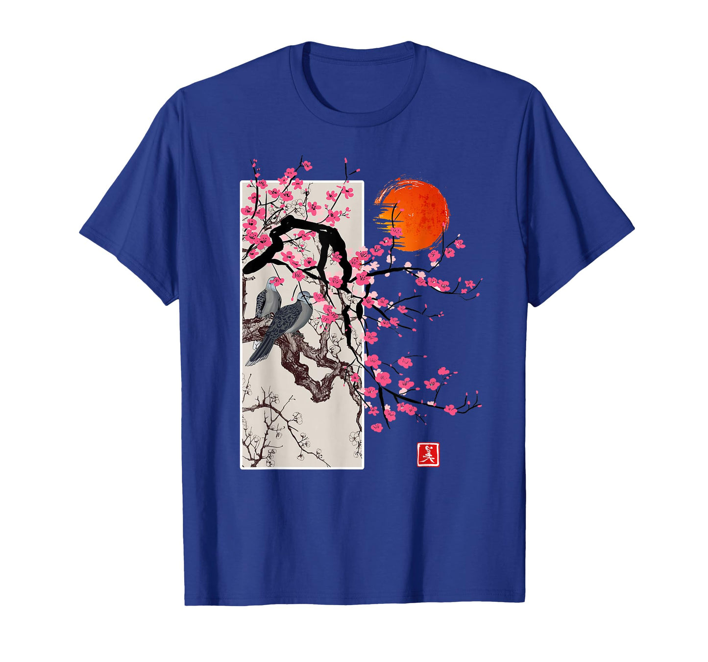 Vintage Sakura Blossom Japanese Cherry Scenery Gift Tee T-Shirt