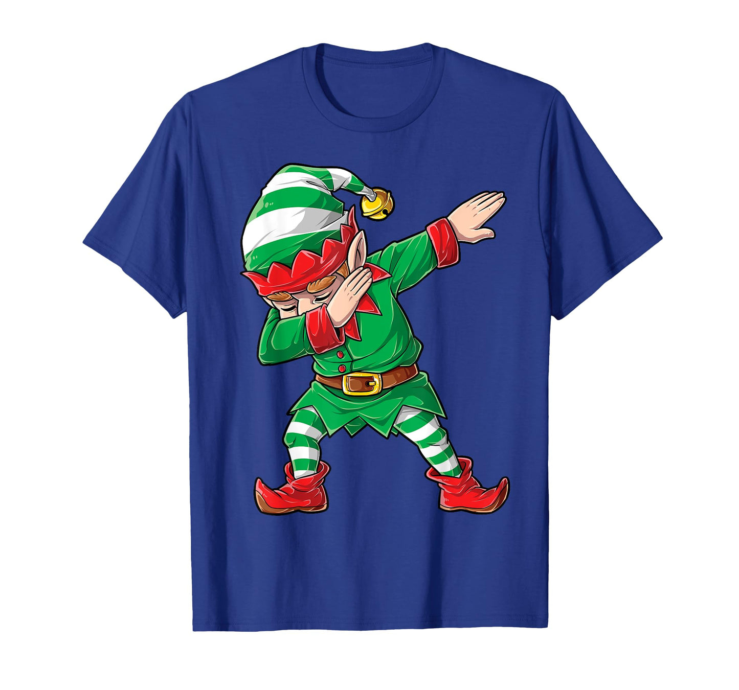 Christmas Dabbing Elf Squad Boys Men Xmas Family Matching Short Sleeve T-Shirt