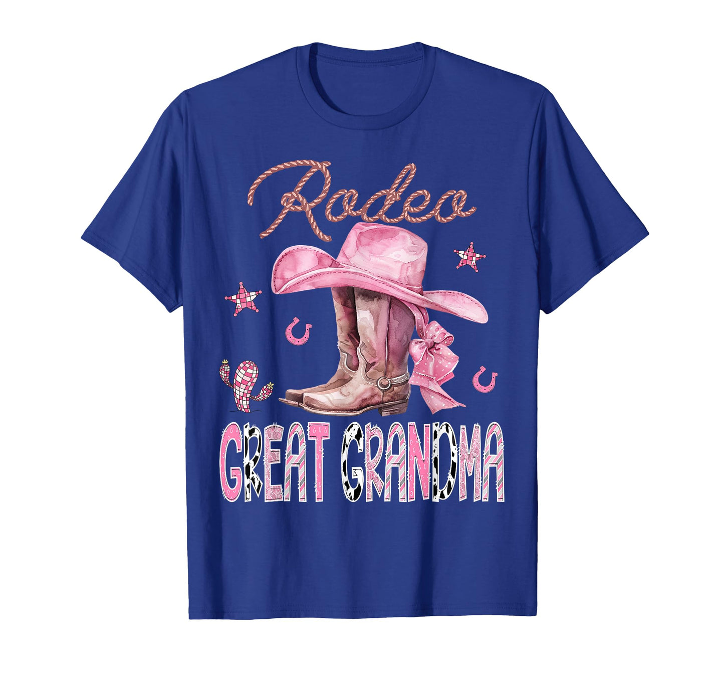 Rodeo Great Grandma Pink Boots Coquette CowGirl Birthday T-Shirt