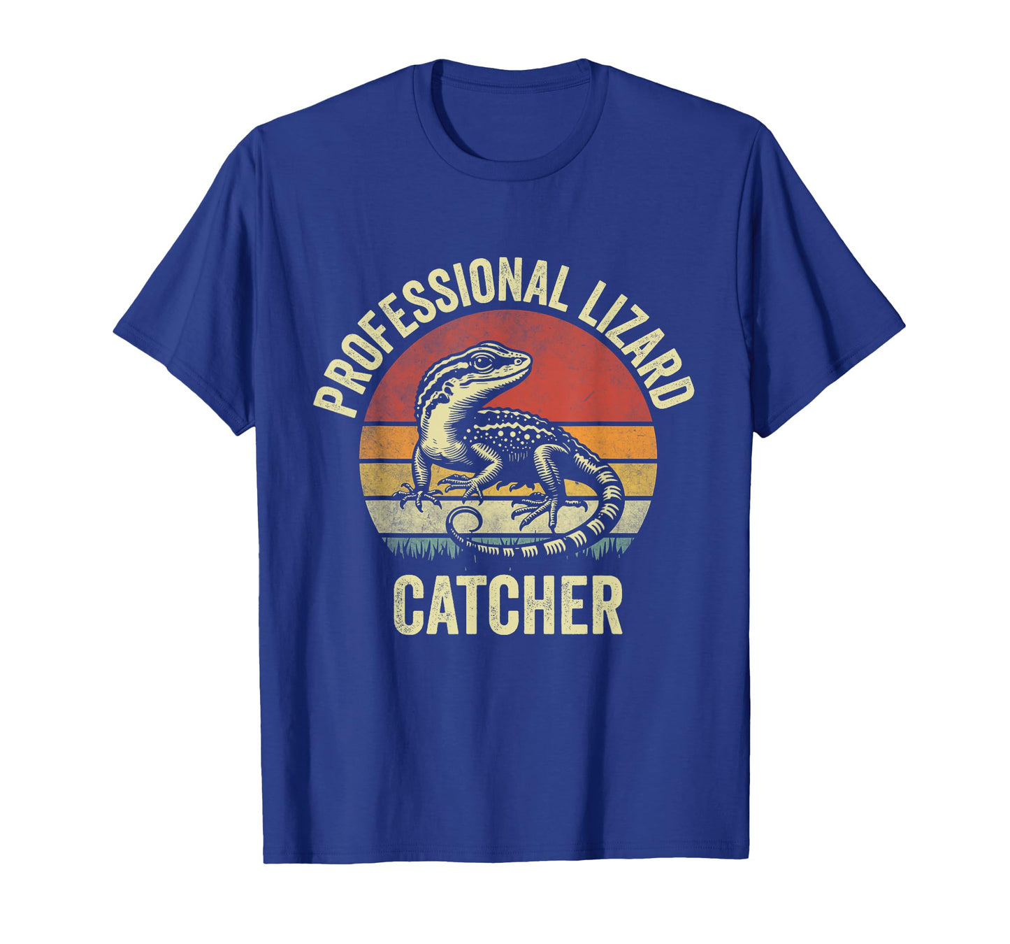 Professional Lizard Catcher Funny Retro Gecko Lizard Hunter T-Shirt