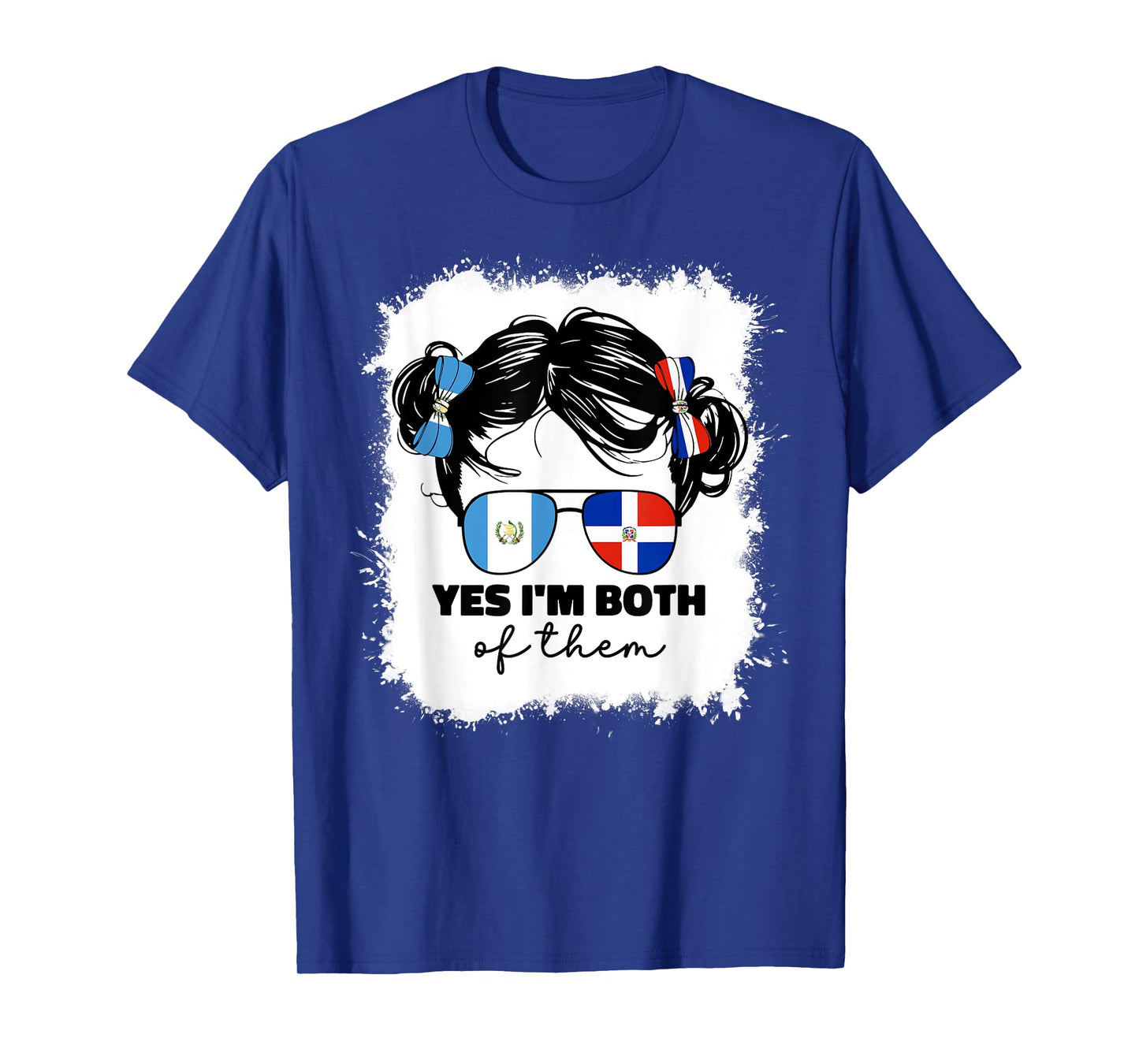Half Dominican And Guatemalan Guatemala Flag Kids Girls Mix T-Shirt