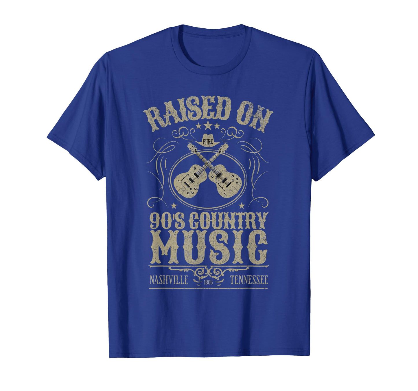 Raised On 90s Country Music Nashville Tennessee Vintage T-Shirt