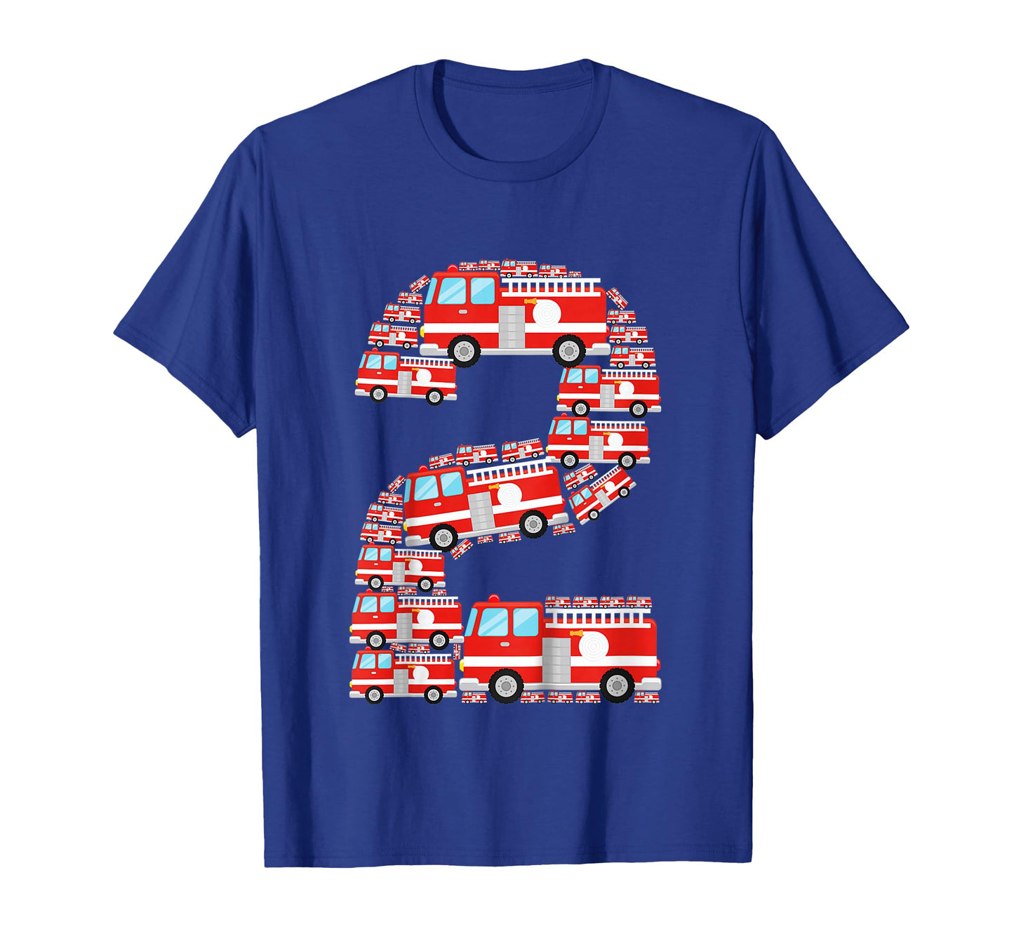 Fire Truck 2nd Birthday Boy 2 Year Old Toddler Firefighter T-Shirt