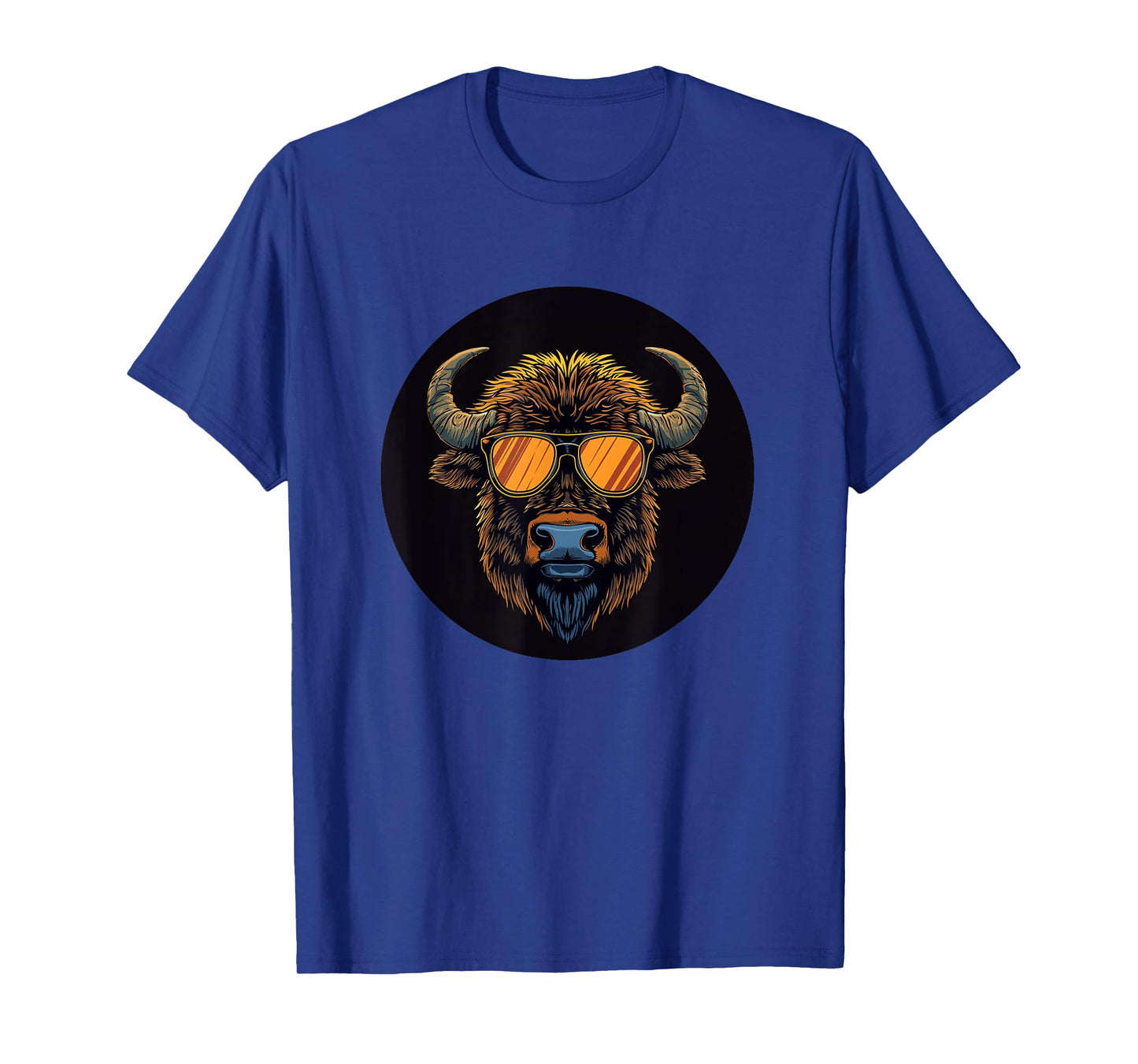 Fun Bison with Sunglasses Graphic for Animal Lovers T-Shirt