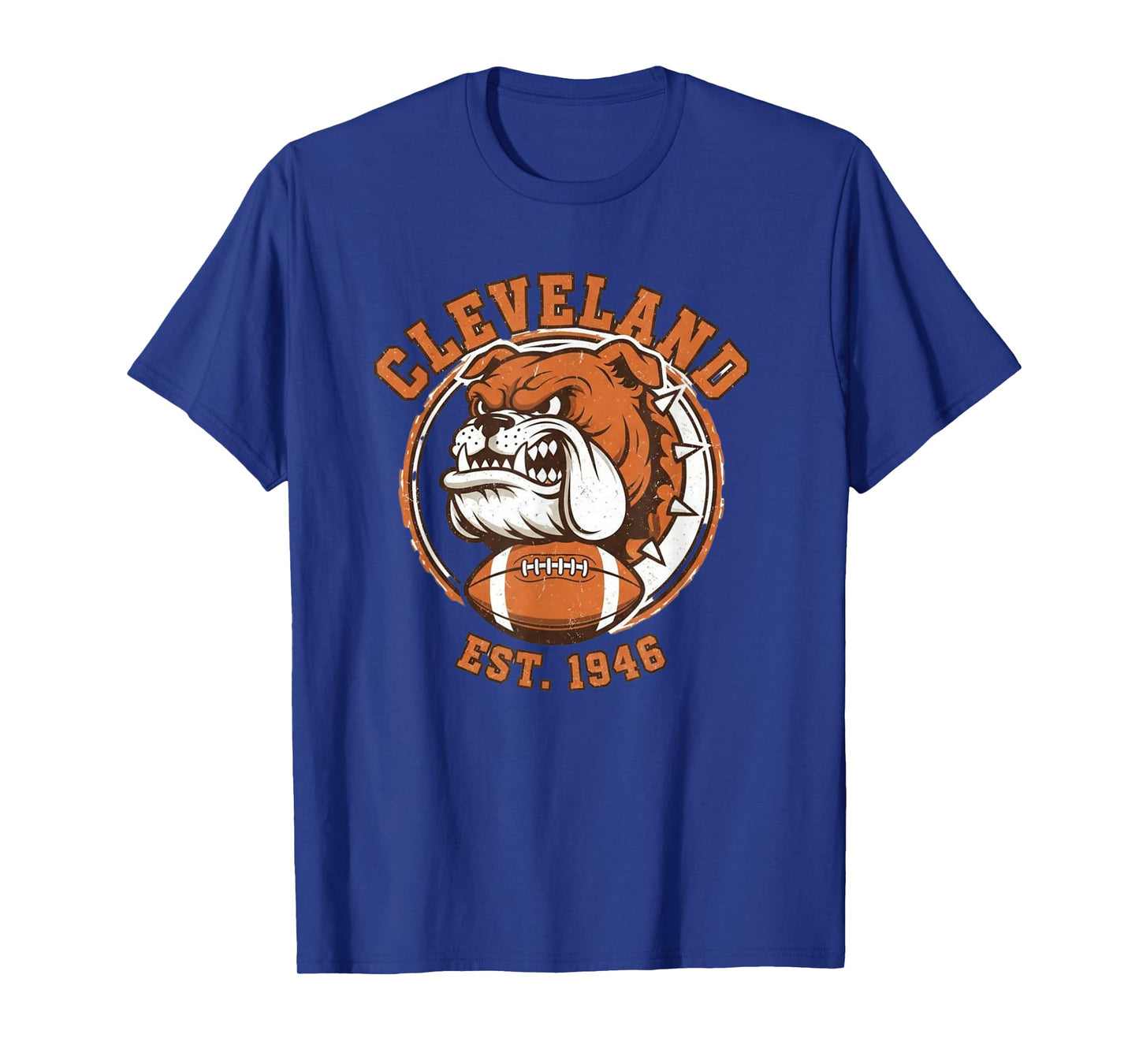 Vintage Cleveland Football Dog Design T-Shirt