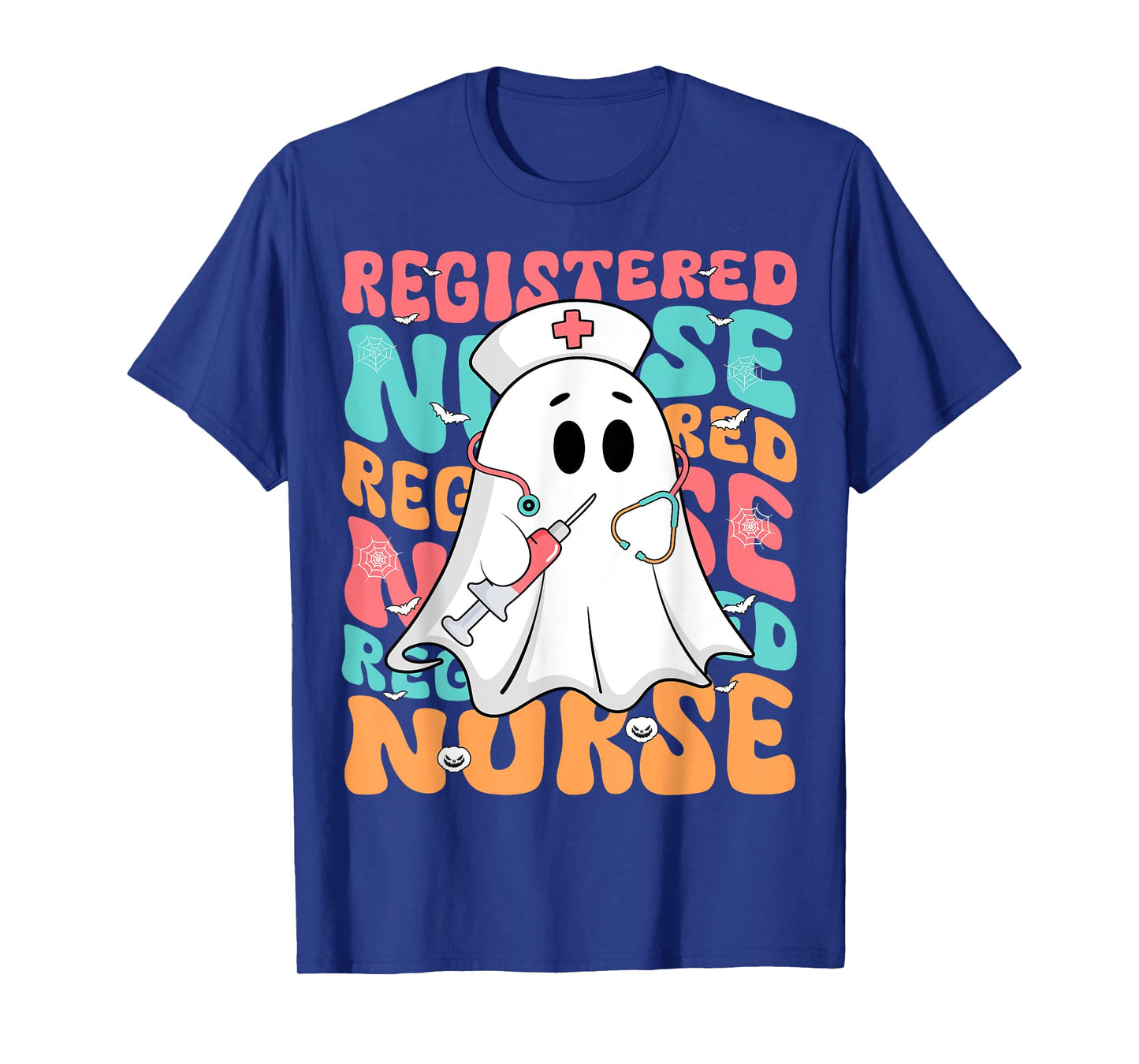 Spooky Registered Nurse Ghost RN Funny Halloween Costume T-Shirt