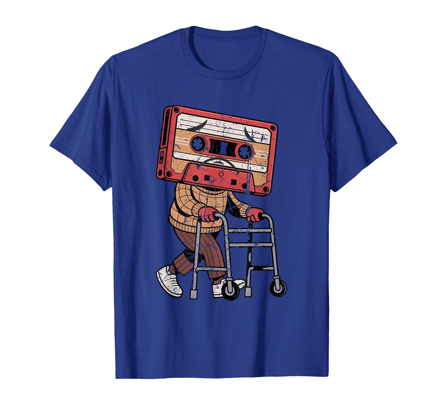 Retro 80s 90s Funny Old Cassette Nostalgia Tape Walker T-Shirt