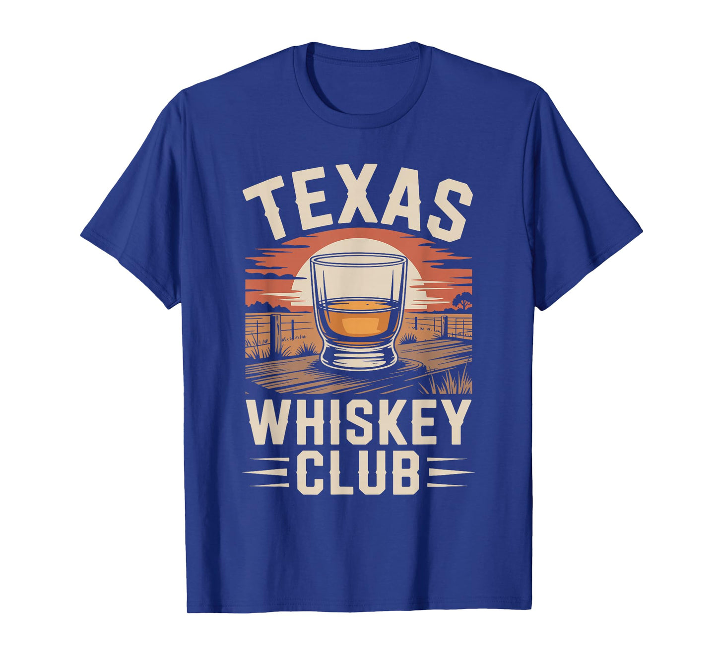 Texas Whiskey Club Sunset Retro Bourbon T-Shirt