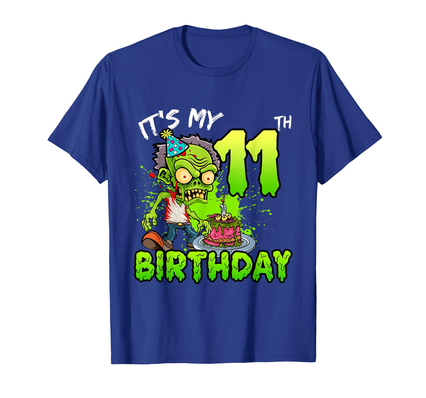 It's My 11th Birthday Zombie Lover 11 Year Old Boys Girls T-Shirt