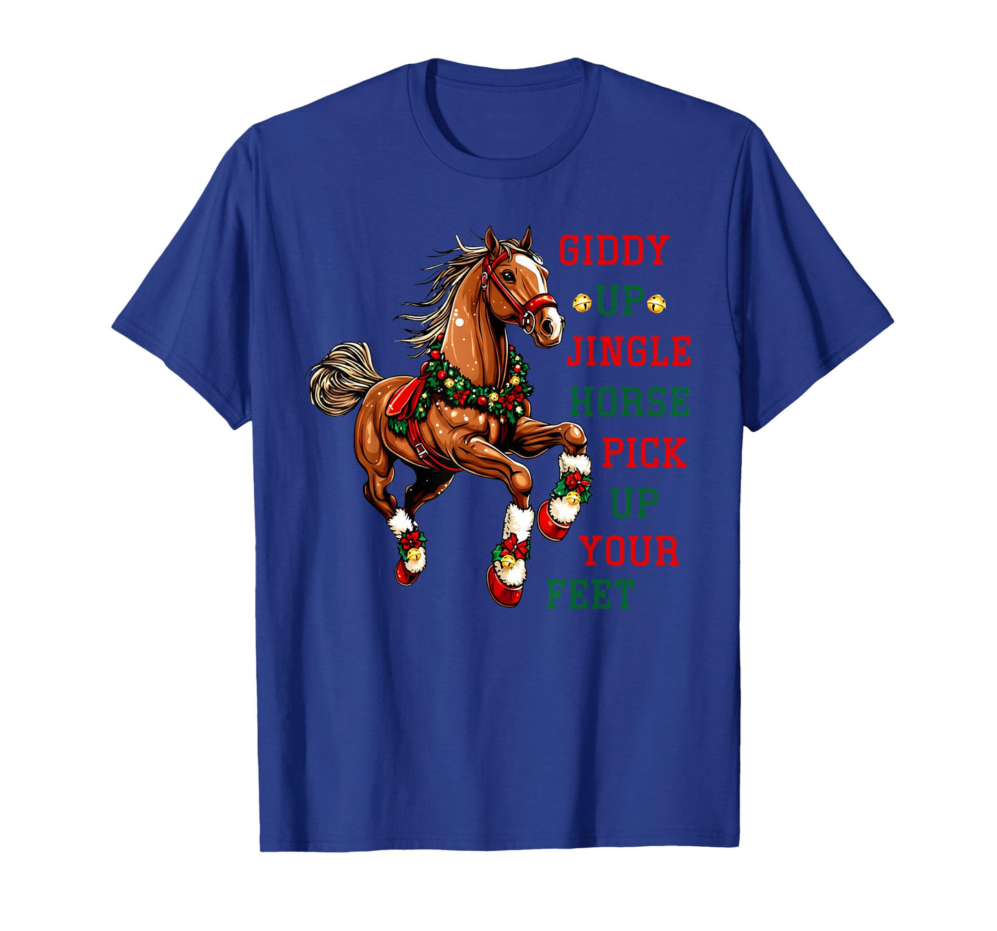 Giddy Up Jingle Horse Western Christmas Horse Country Riding T-Shirt