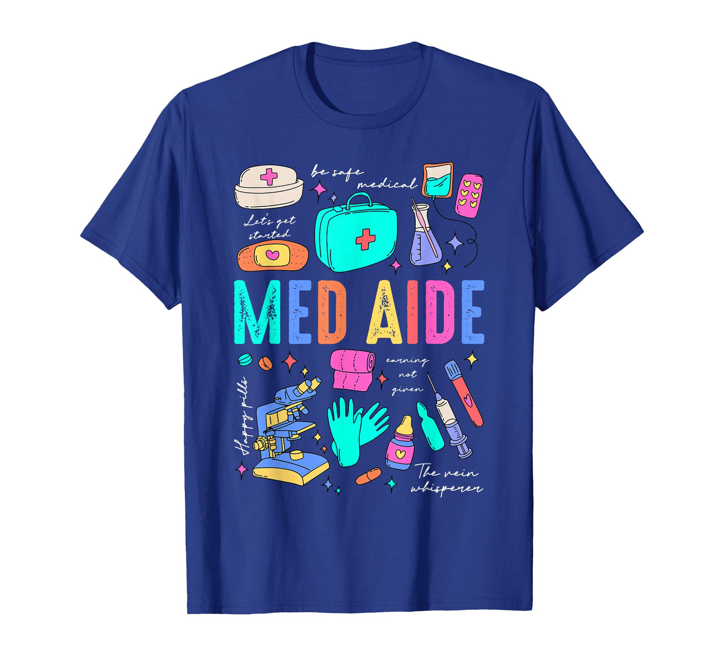 Retro Med Aide Certified Medication Aide Nursing Med Tech T-Shirt