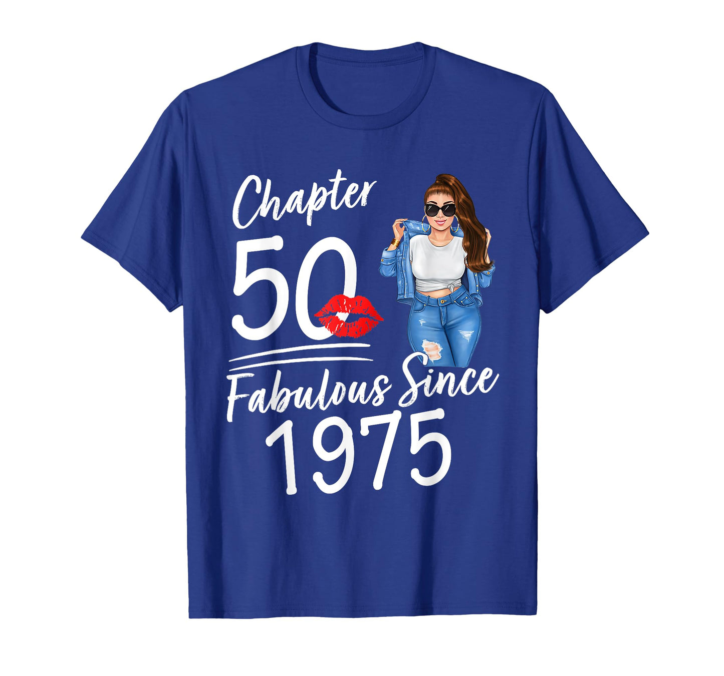 Chapter 50 Fabulous Since 1975 50th Birthday Women Melanin T-Shirt