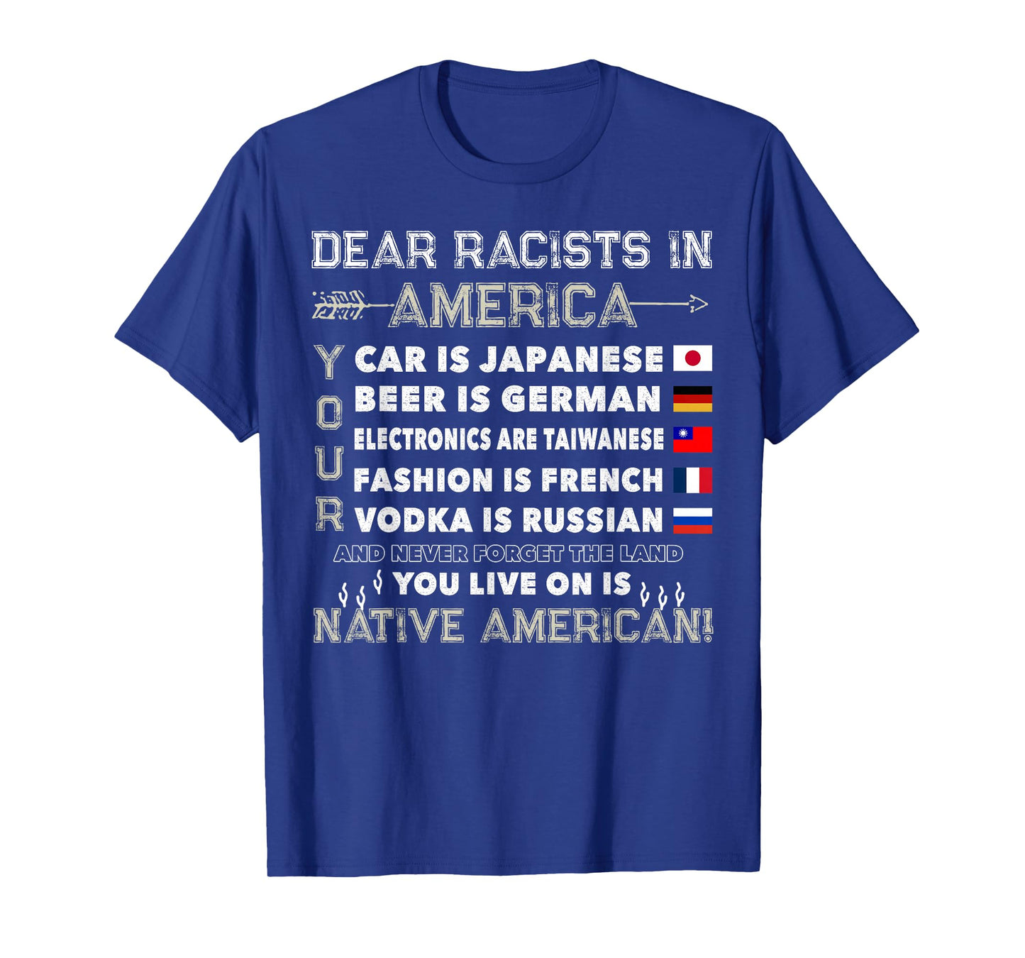 Dear Racists in America You Live On is Native American T-Shirt