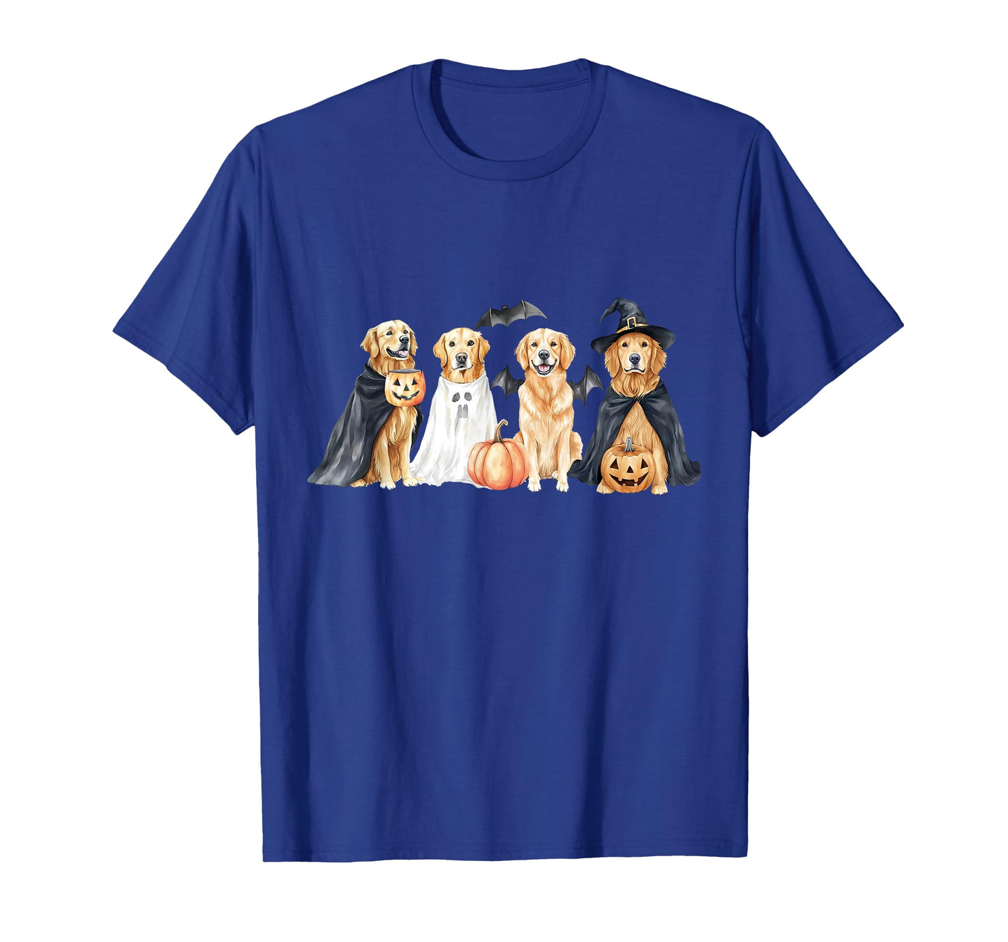 Golden Retriever Dogs Ghost Boo Witch Costume Halloween T-Shirt
