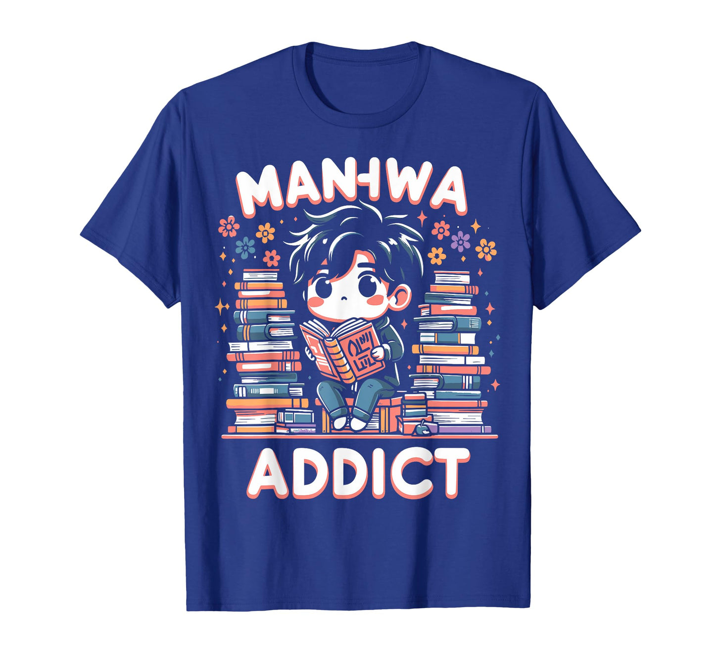 AMM - Anime Manga Manhwa Funny Gift for Manhwa Addict Fan Unisex-Adults Black T-Shirt