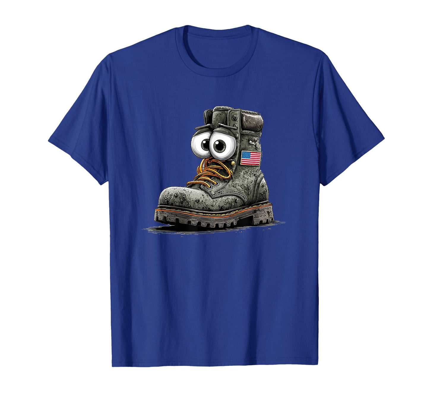 Cool US Shoes in Shoe Store Graphic with Patriotic Flag T-Shirt