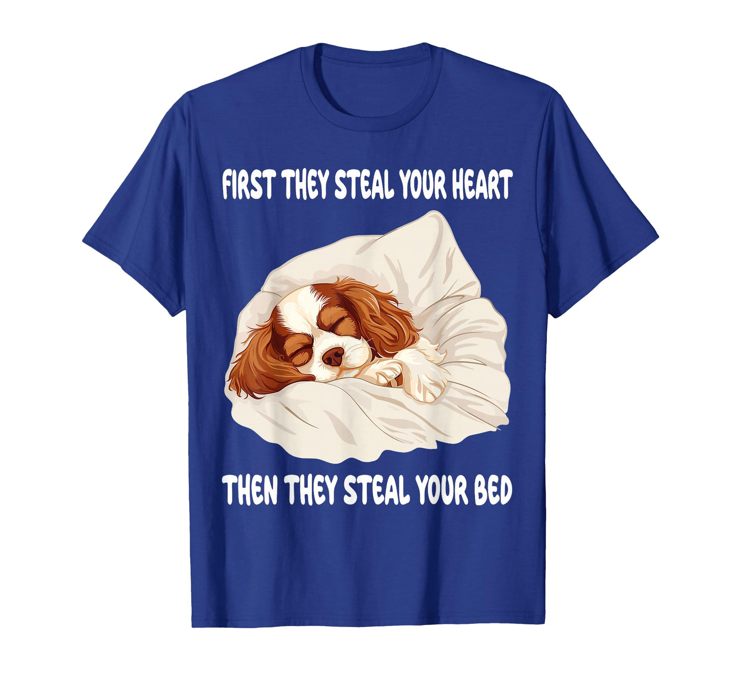 Cavalier King Charles Spaniel Sleeping Pajamas Nightgown T-Shirt
