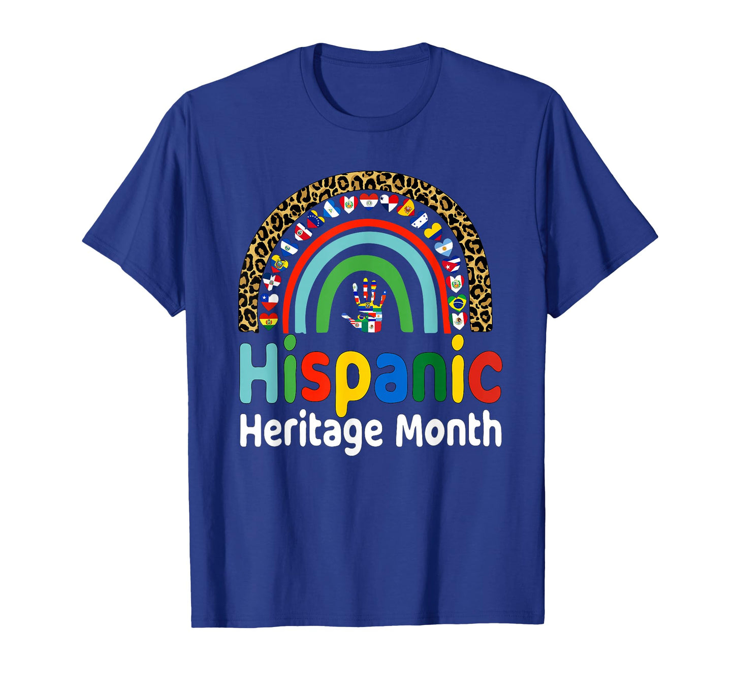 National Hispanic Heritage month Rainbow Tee Countries Flags T-Shirt