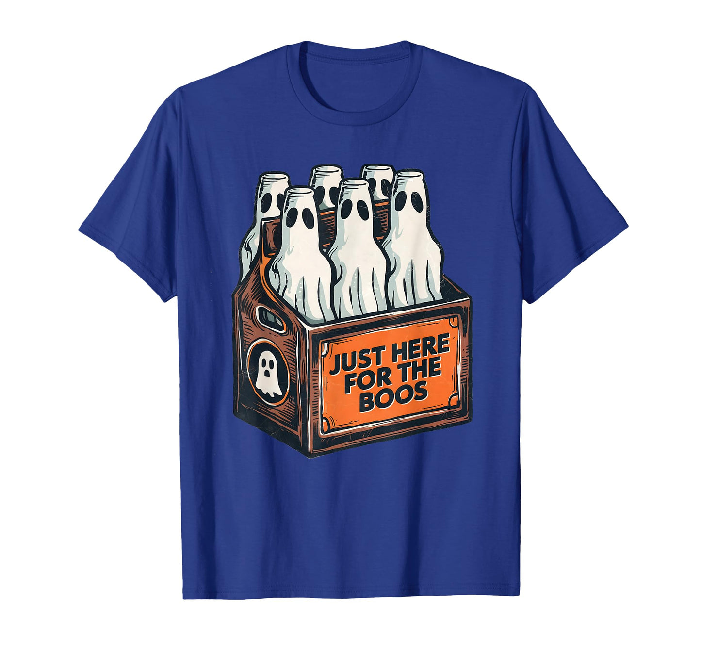 Here for the Boos Halloween 6 Pack Booze Ghost Beer Bottles T-Shirt