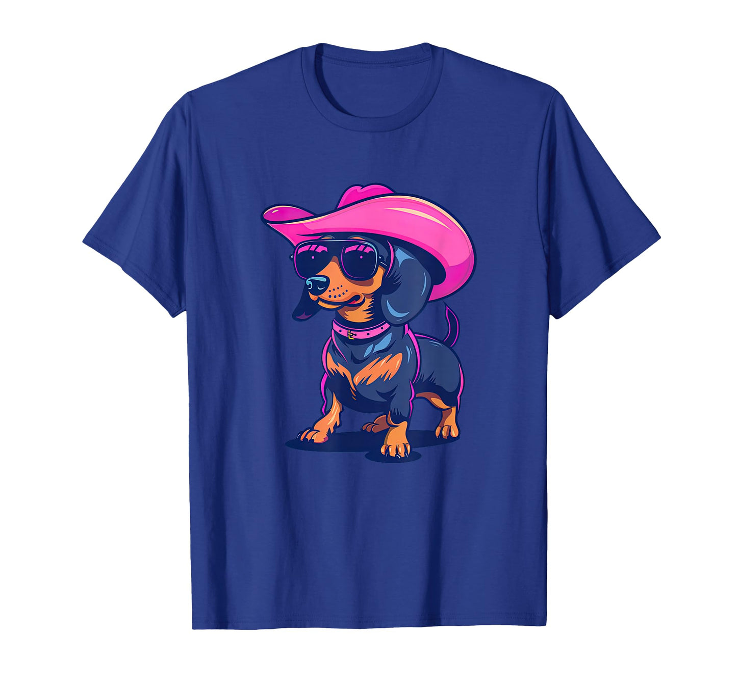 Cute Dachshund Pink Cowboy Hat Wiener Sausage Dog Puppy T-Shirt