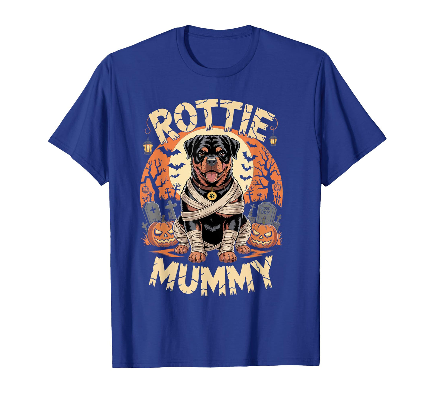Rottweiler Funny Halloween Costume Dog Owner Rottie Mummy T-Shirt