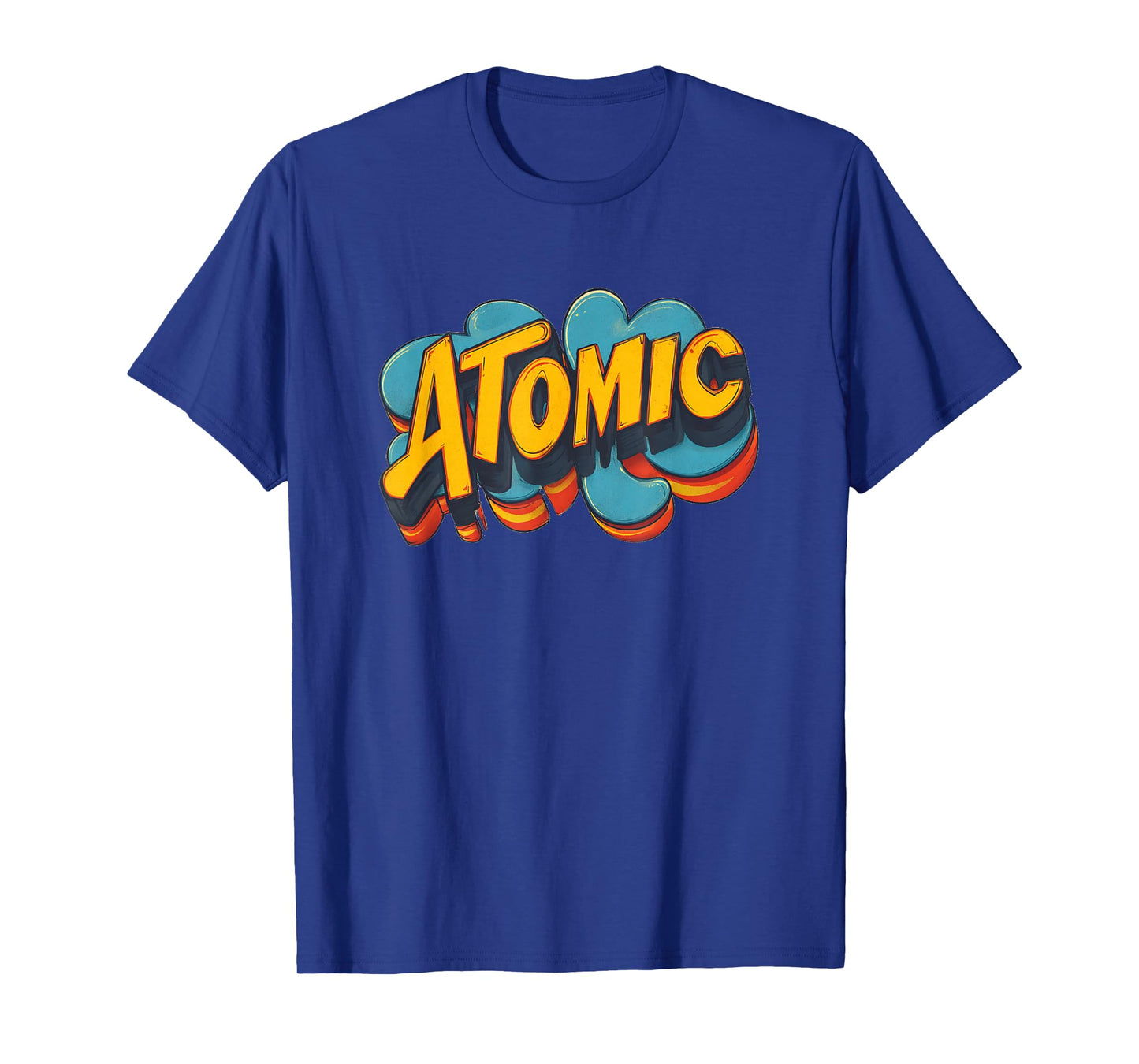 Atomic Colors and Emblem for a Cool Look T-Shirt
