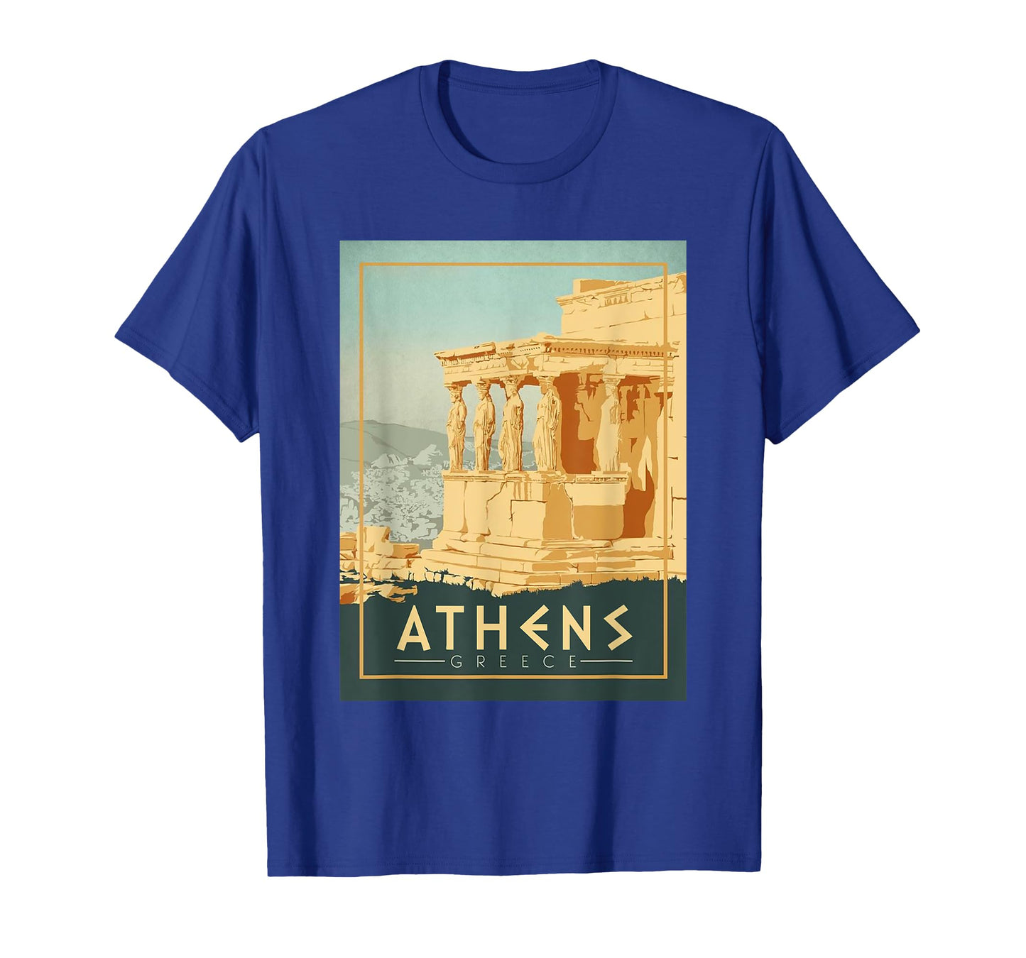 Vintage Athens Ancient Temple Of Athena Greece Souvenir T-Shirt